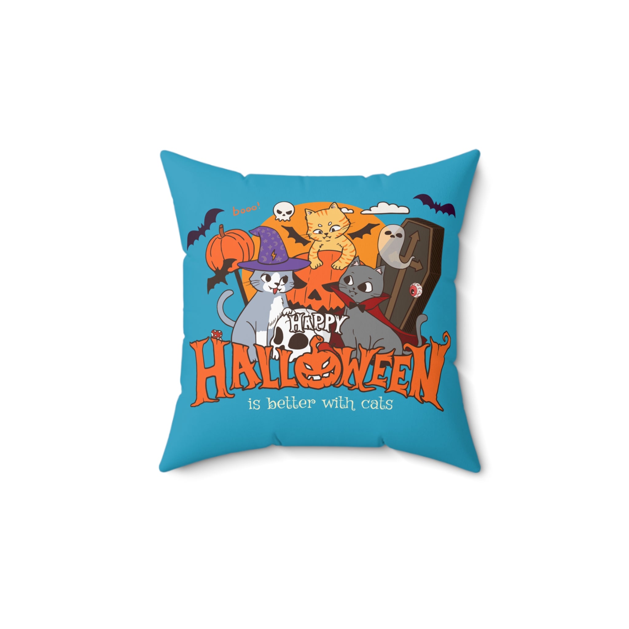 Halloween is Better with Cats | Spun Polyester Square Pillow