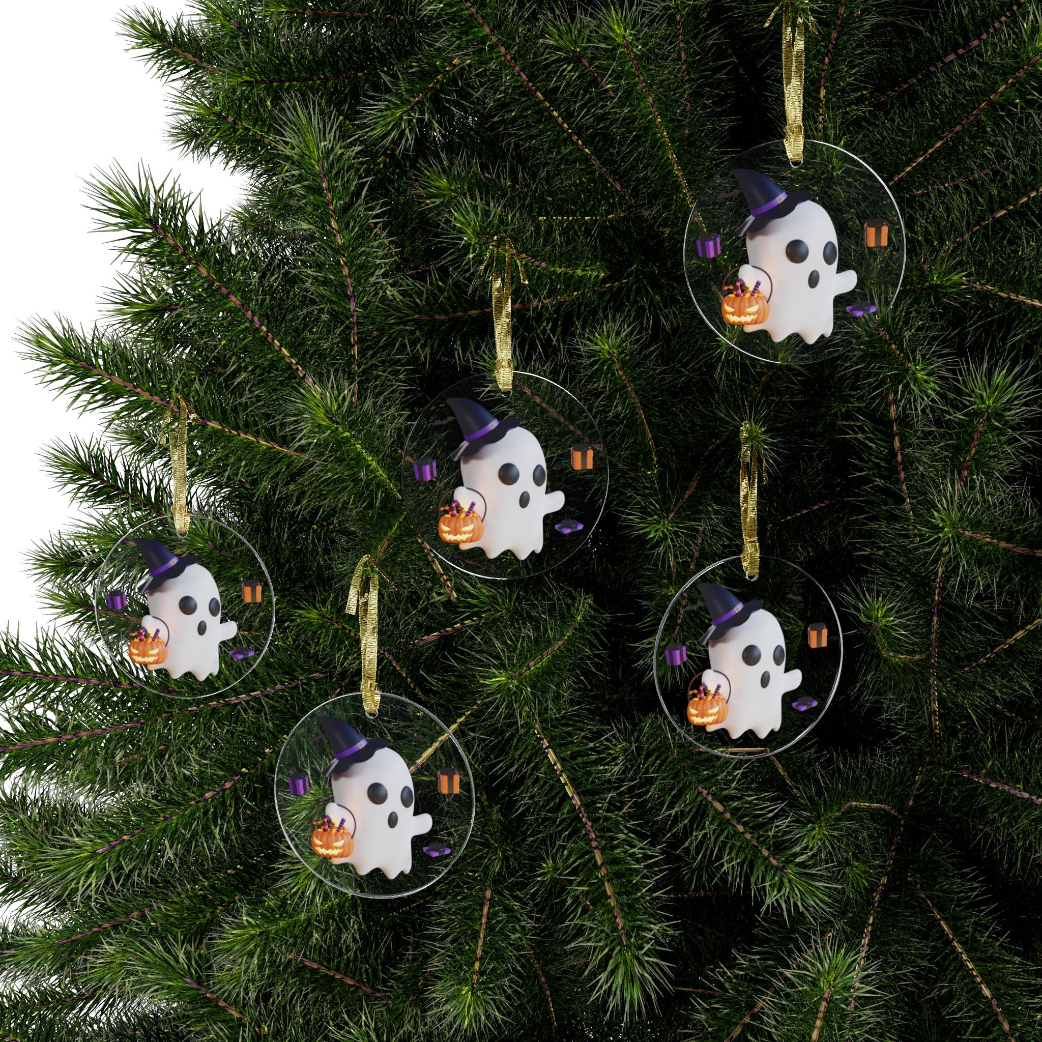 Halloween Spooky Ghost with Treats | Acrylic Ornaments