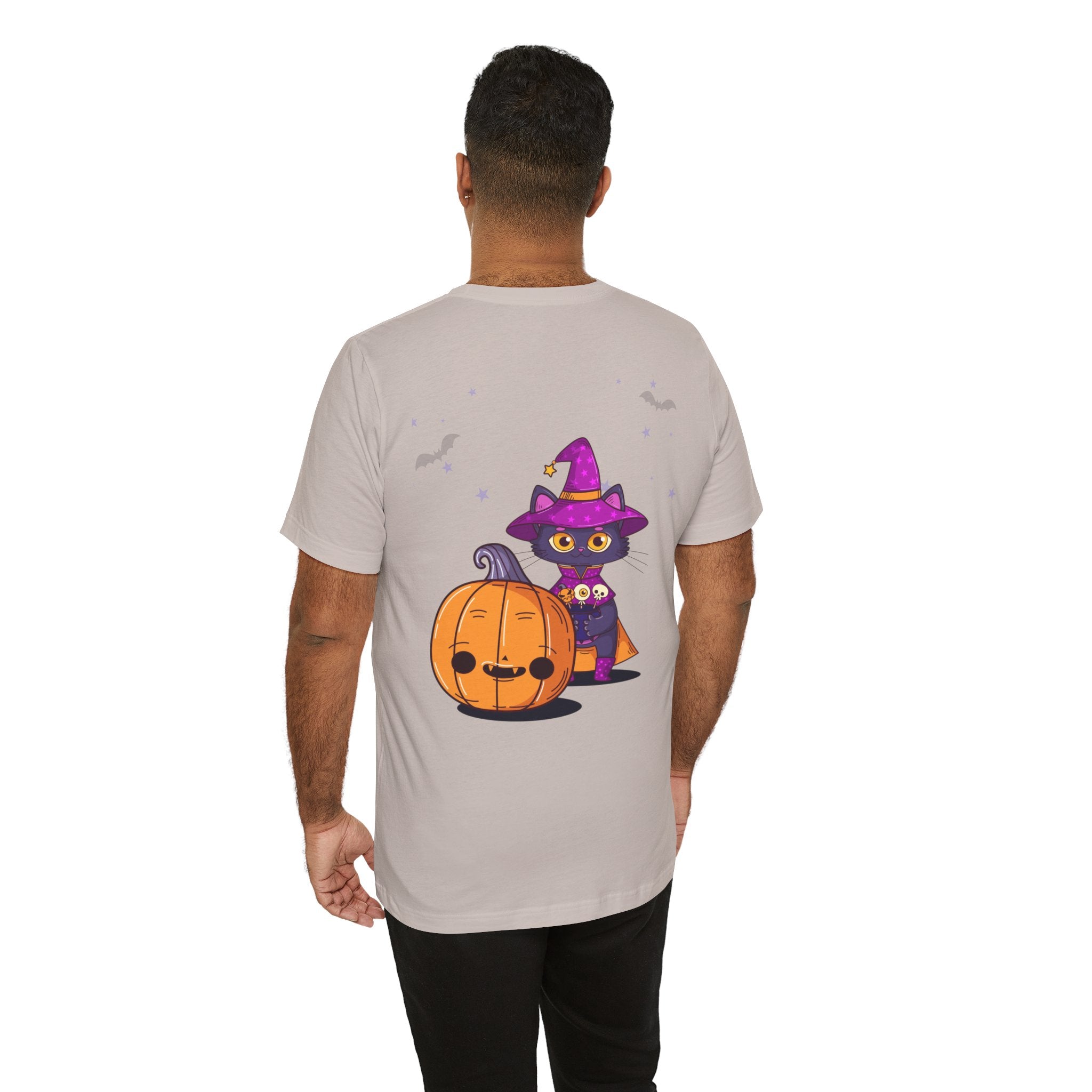 Halloween with Witch's Cats | Unisex Jersey Short Sleeve Tee