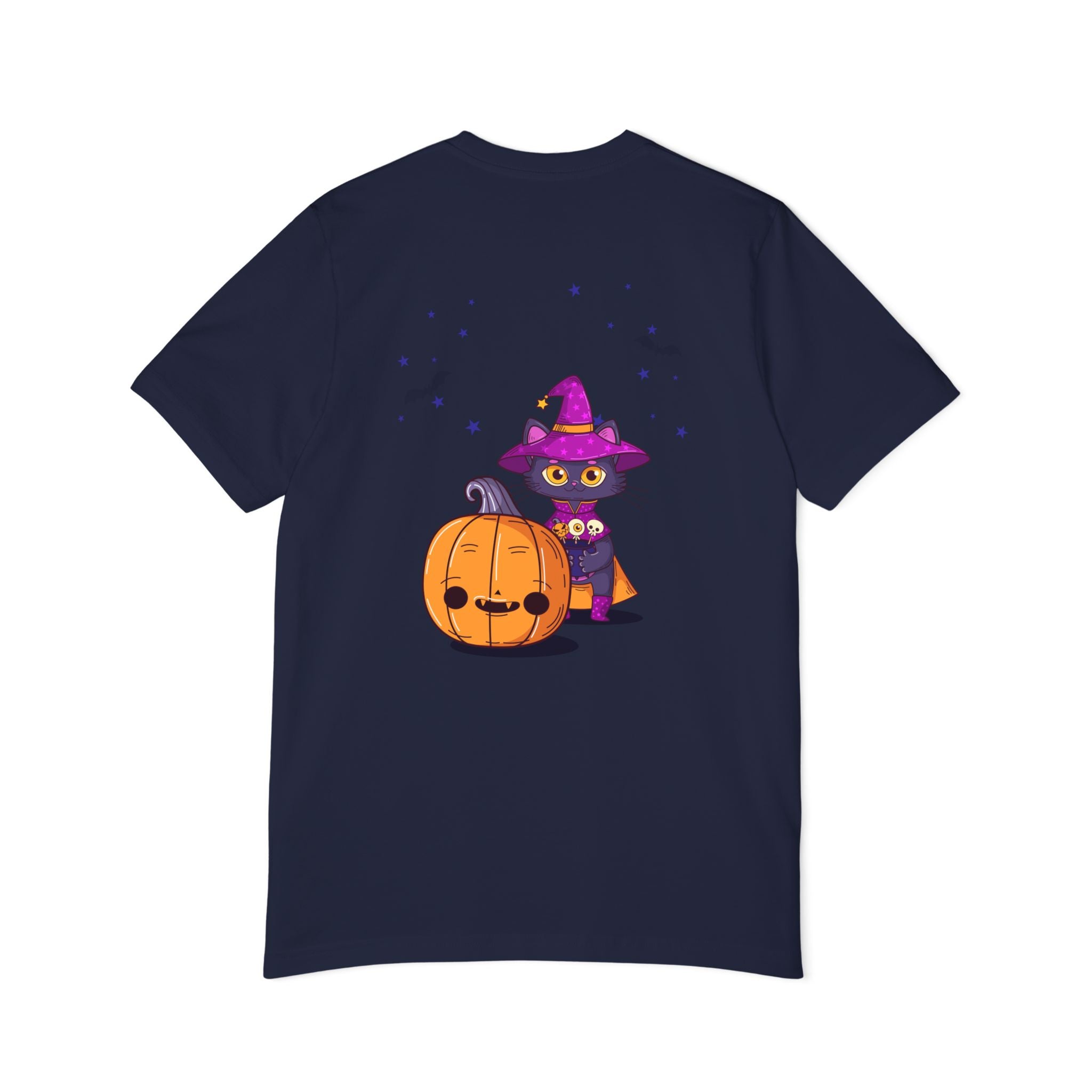 Halloween with Witch's Cats | USA-Made Unisex Short-Sleeve Jersey T-Shirt