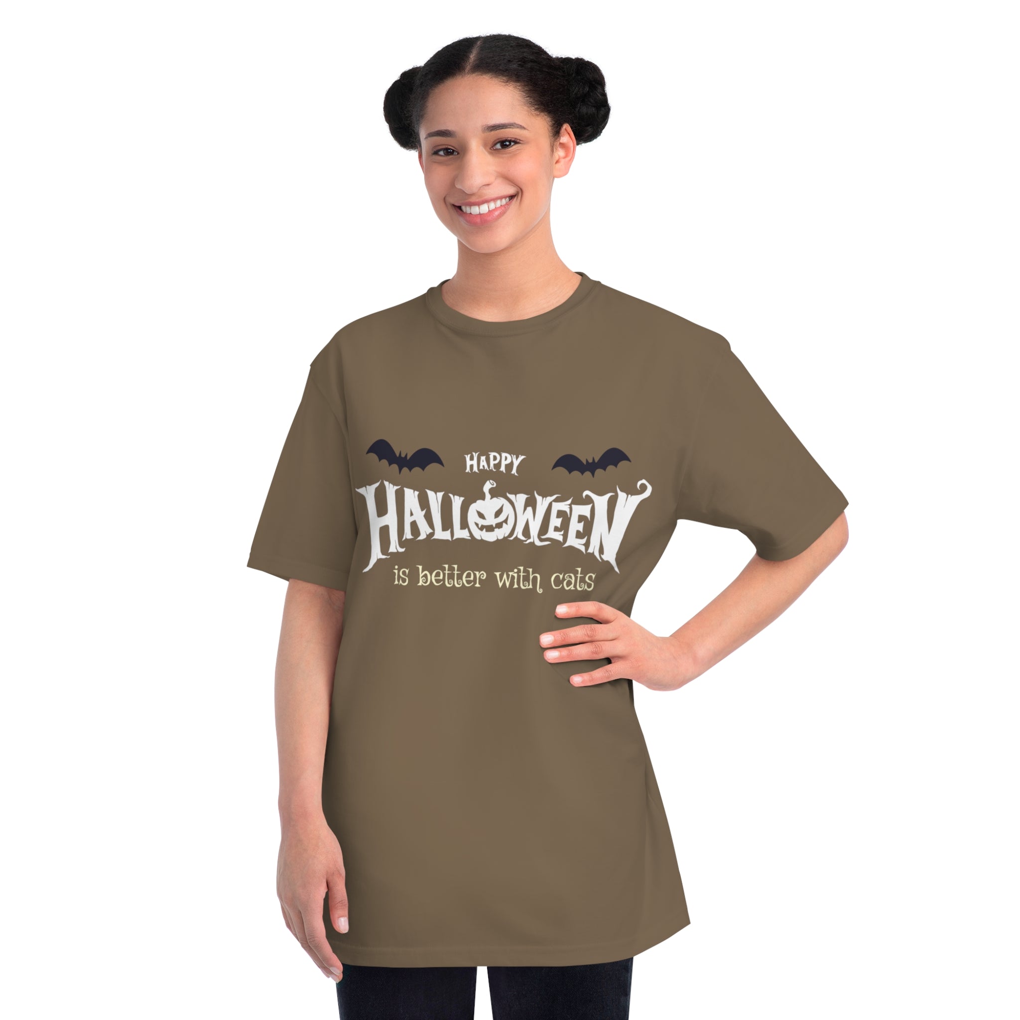 Halloween with Witch's Cats | Organic Unisex Classic T-Shirt