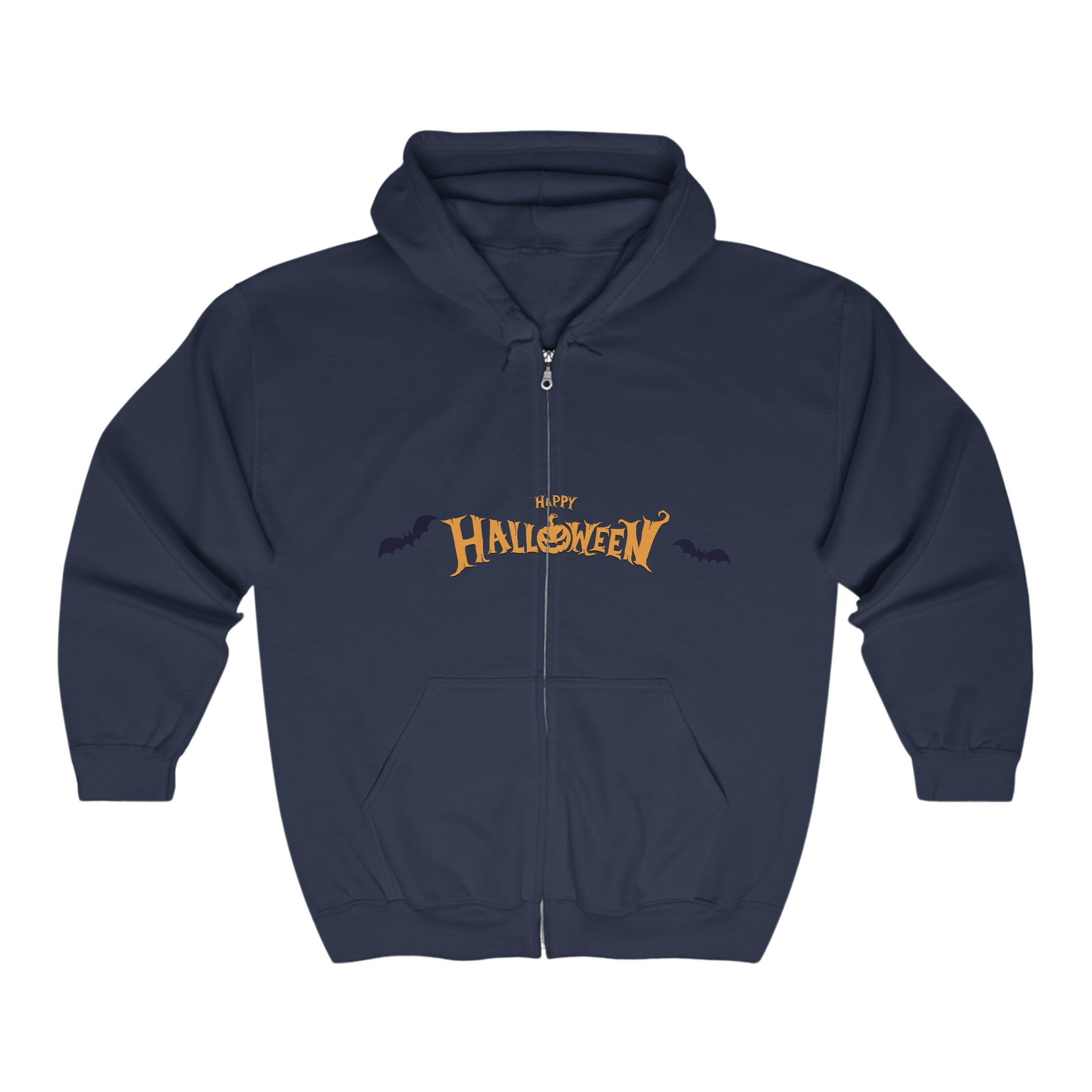 Halloween with Bats | Unisex Heavy Blend Full Zip Hooded Sweatshirt