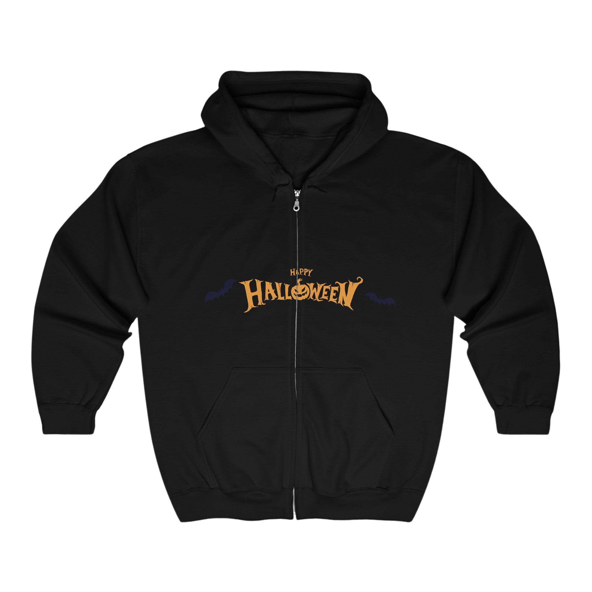 Halloween with Bats | Unisex Heavy Blend Full Zip Hooded Sweatshirt