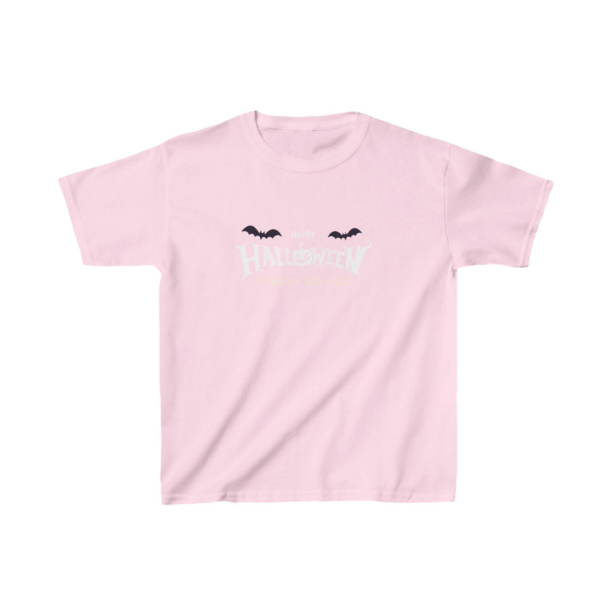 Halloween with Witch's Cats | Kids Heavy Cotton Tee