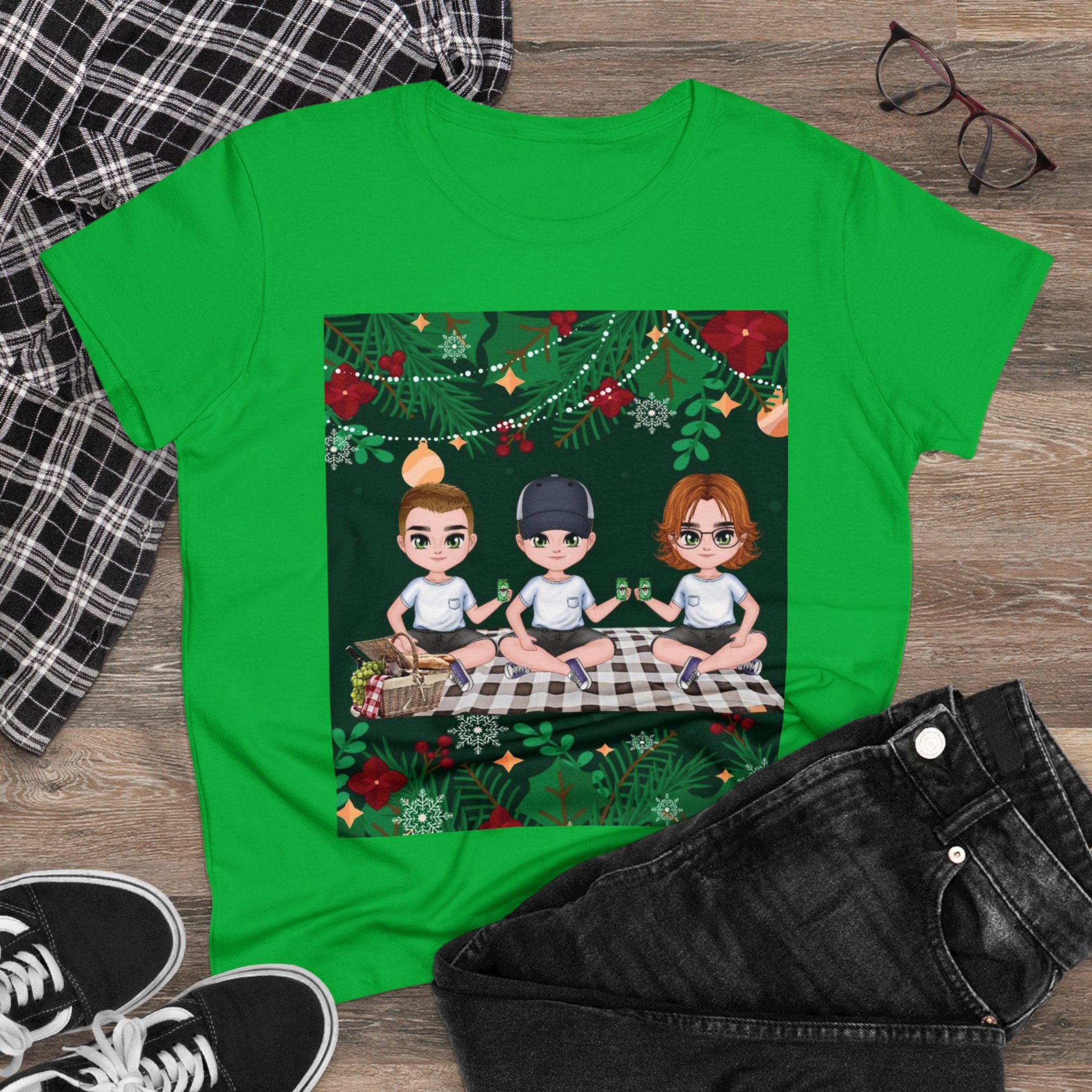 Happy Christmas Day | Women's Midweight Cotton Tee