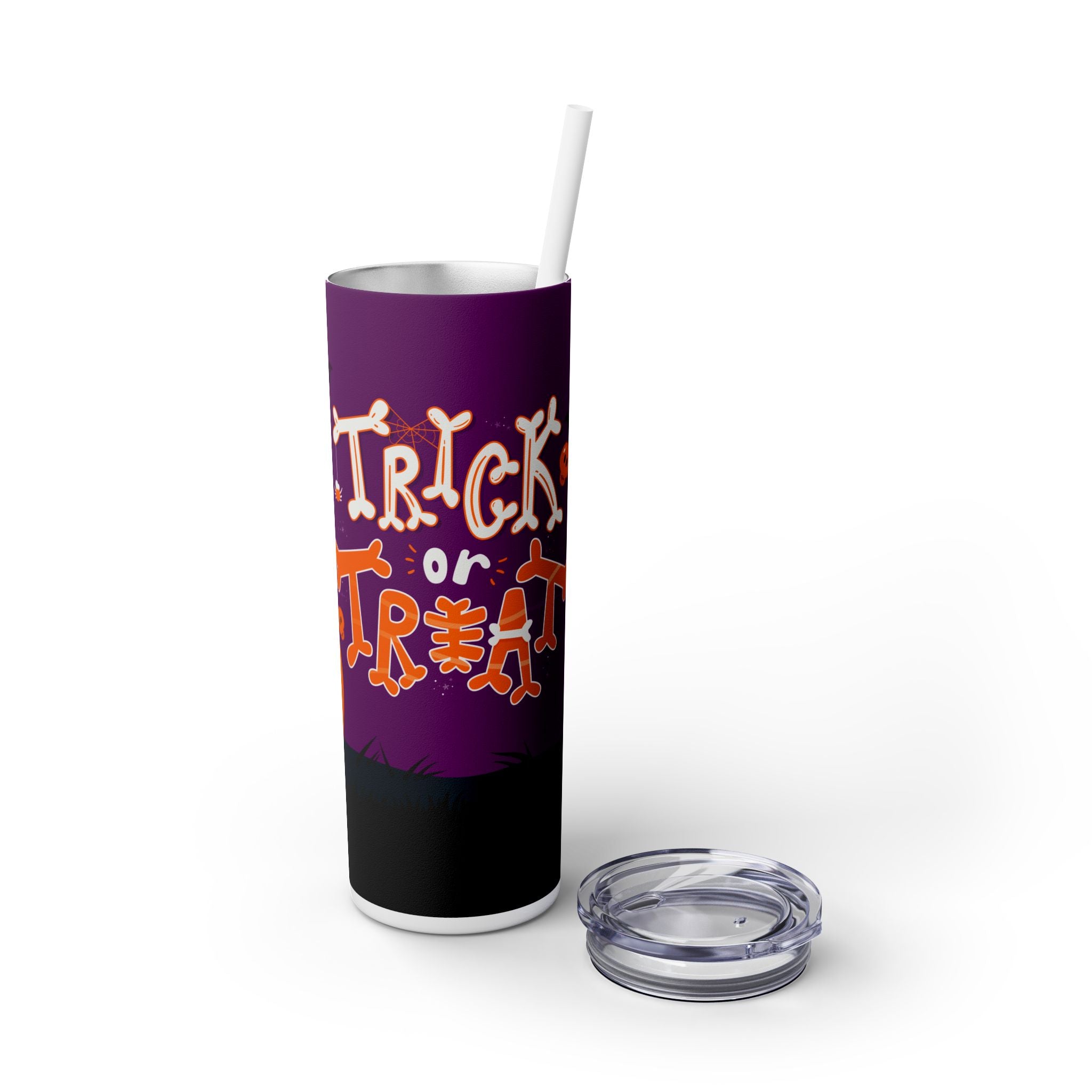 Halloween Trick or Treat | Skinny Tumbler with Straw