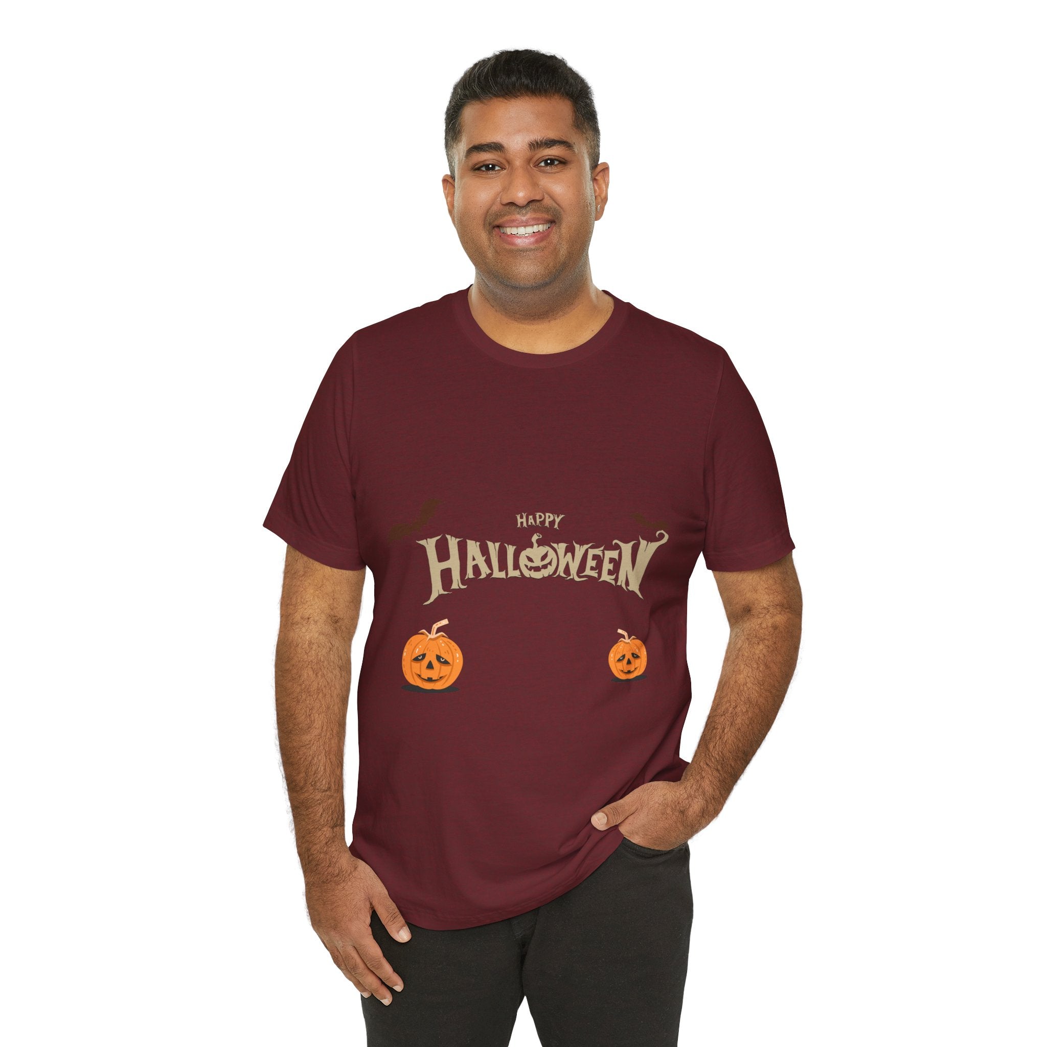 Halloween with Pumpkins | Unisex Jersey Short Sleeve Tee