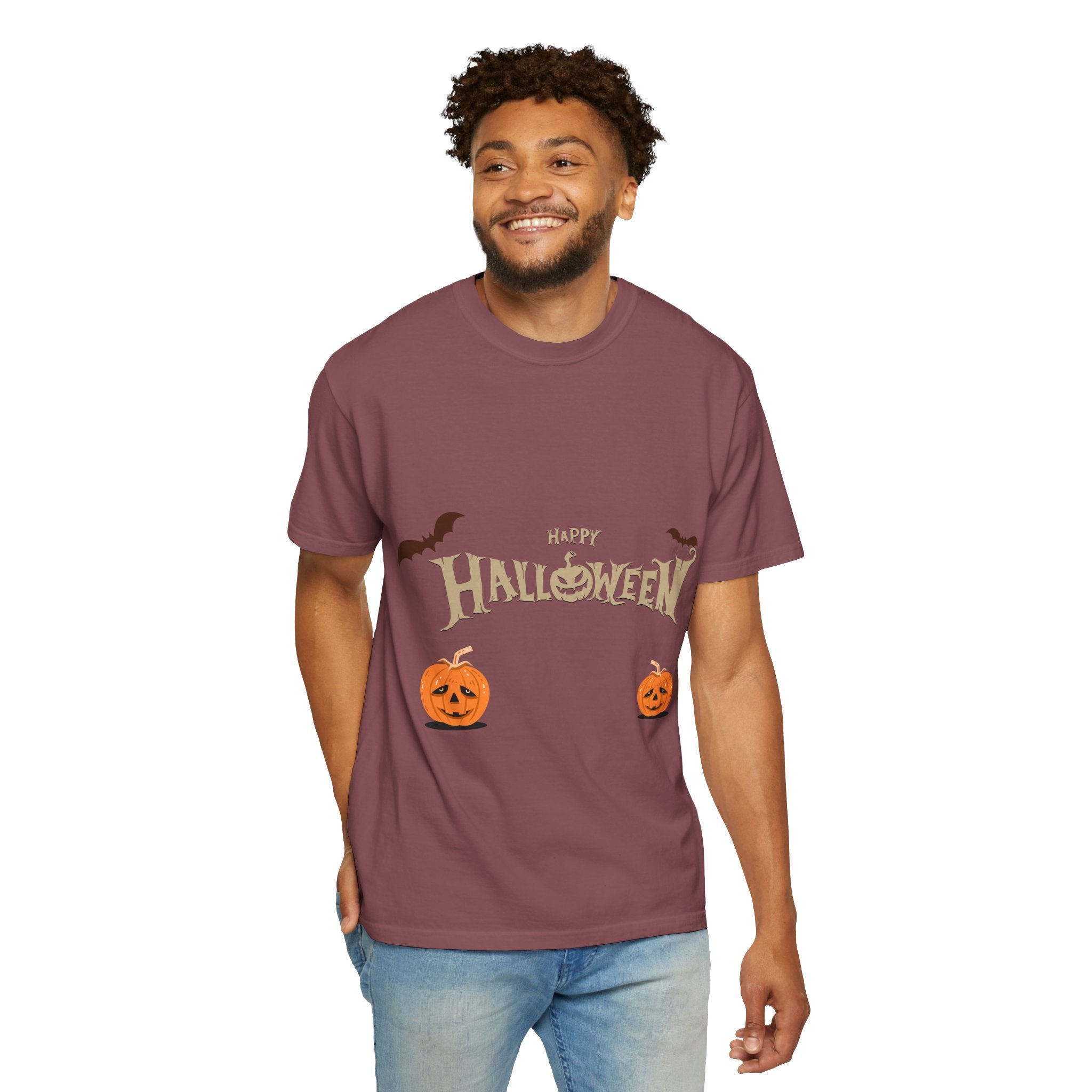Halloween with Pumpkins | Unisex Garment-Dyed T-shirt