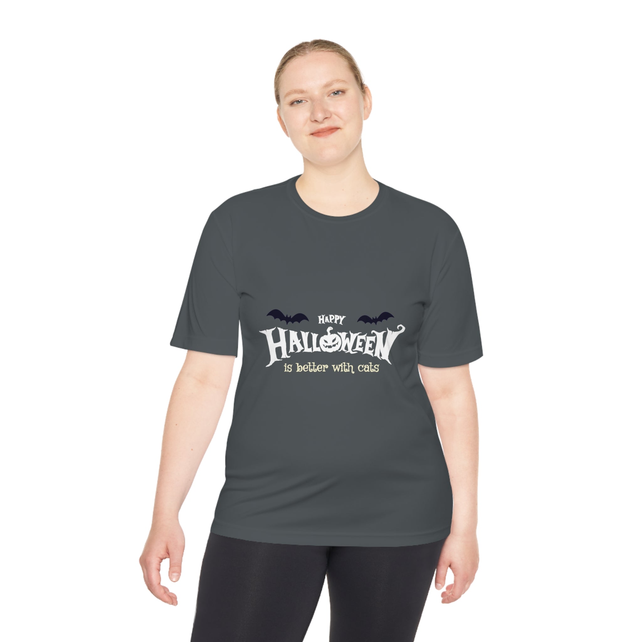 Halloween with Witch's Cats | Unisex Moisture Wicking Tee