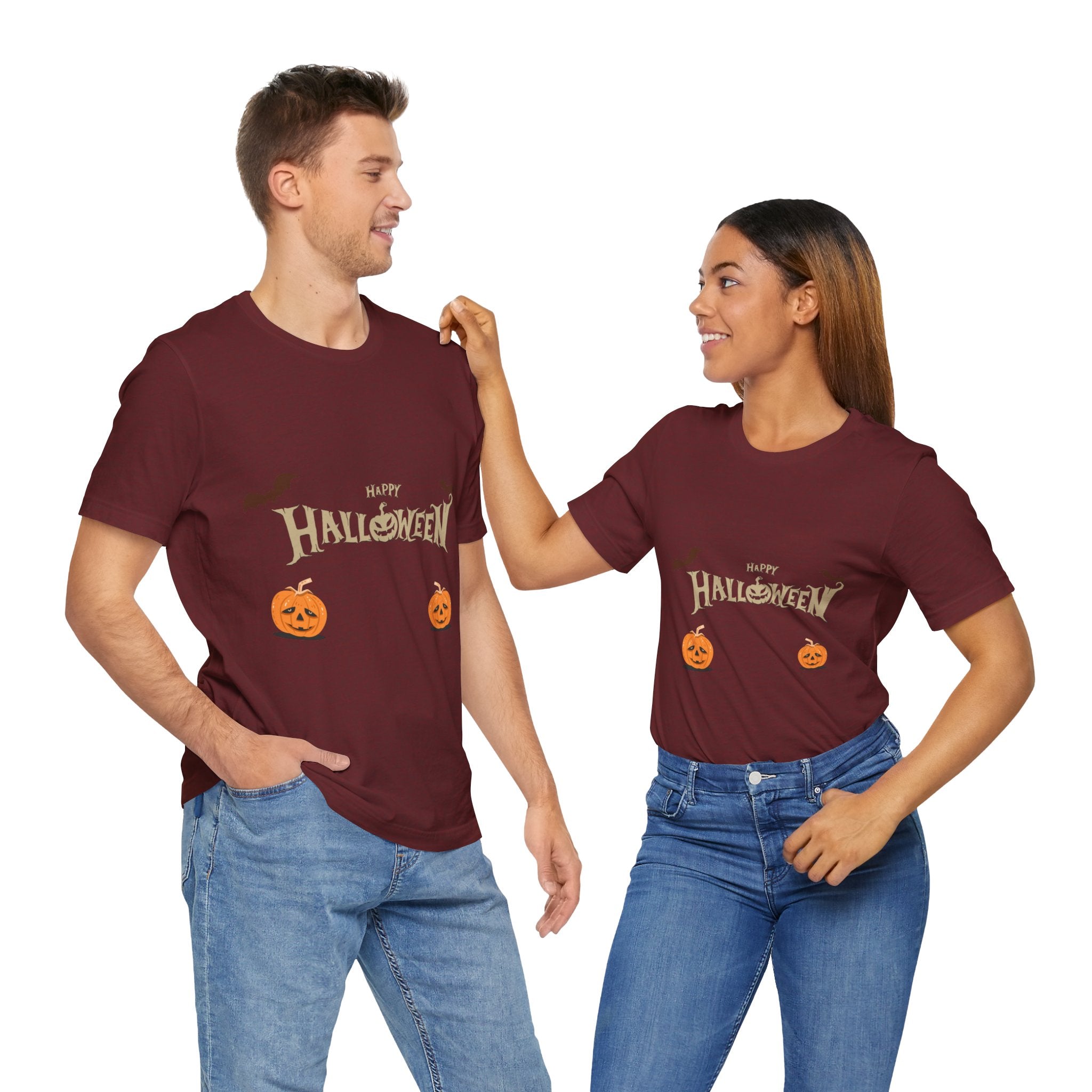 Halloween with Pumpkins | Unisex Jersey Short Sleeve Tee