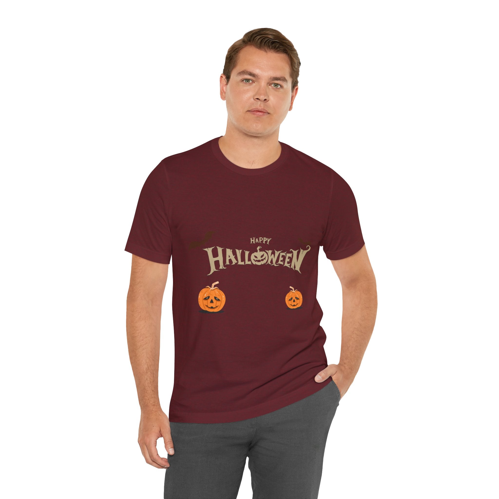 Halloween with Pumpkins | Unisex Jersey Short Sleeve Tee