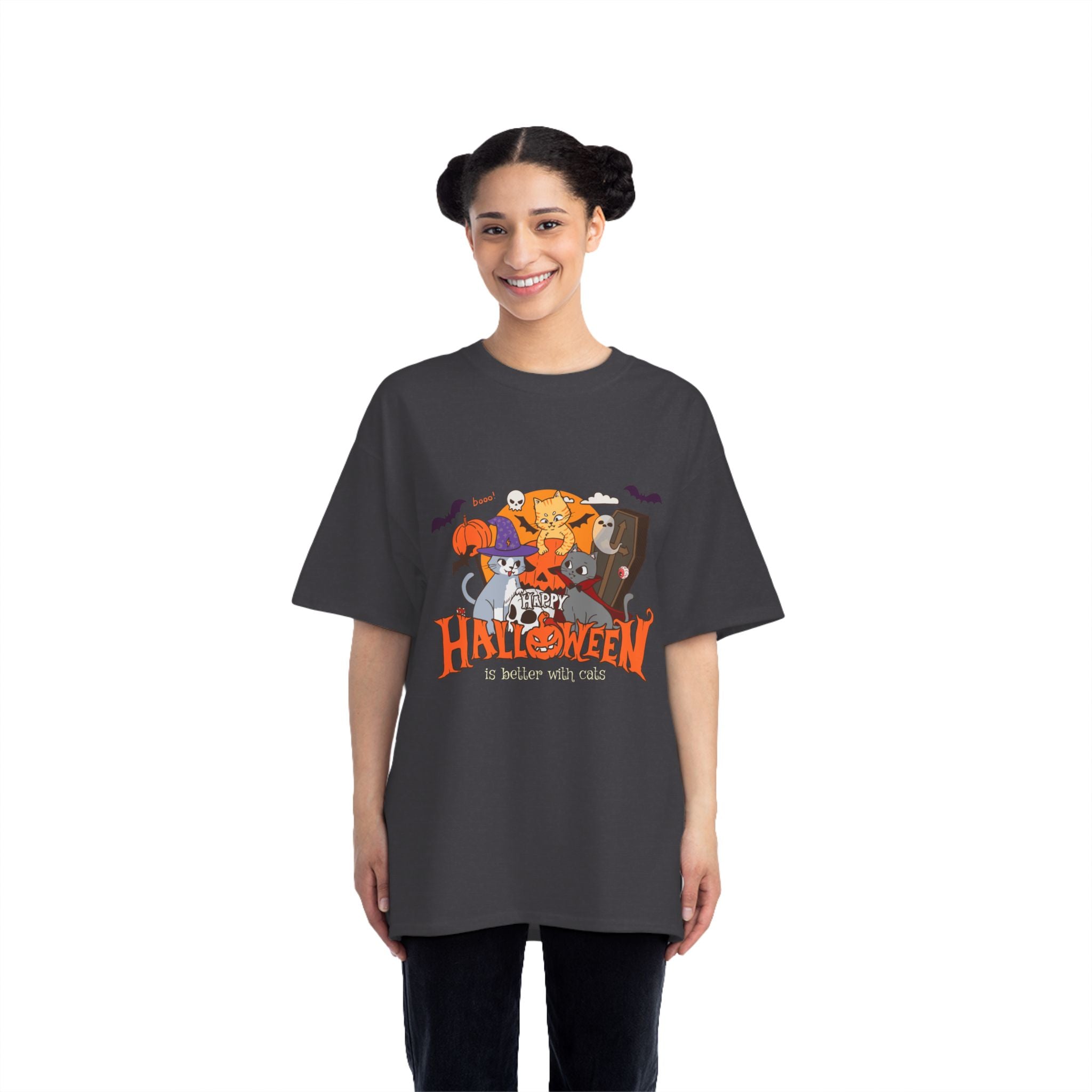 Halloween is Better with Cats | Beefy-T®  Short-Sleeve T-Shirt