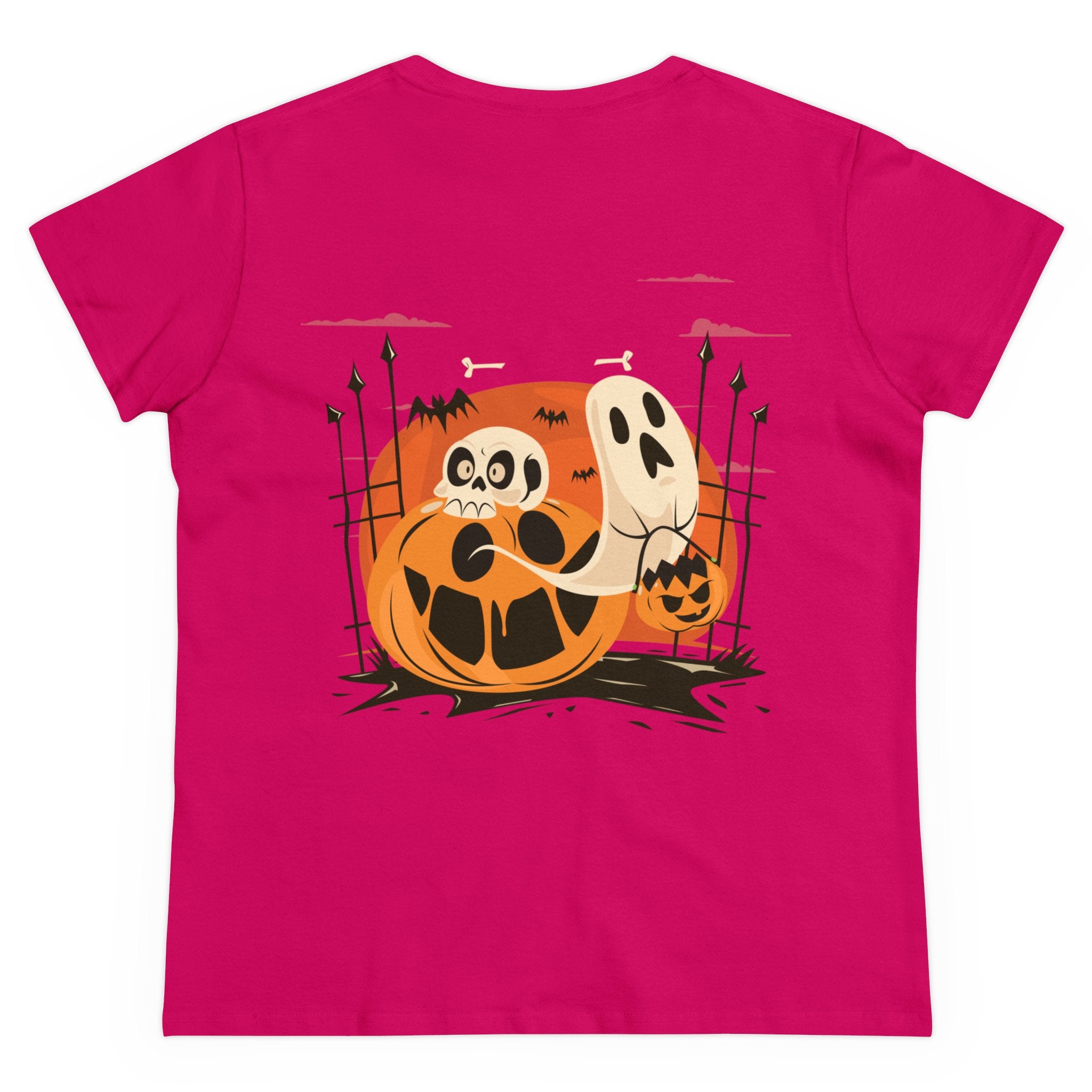 Halloween with Pumpkins | Women's Midweight Cotton Tee