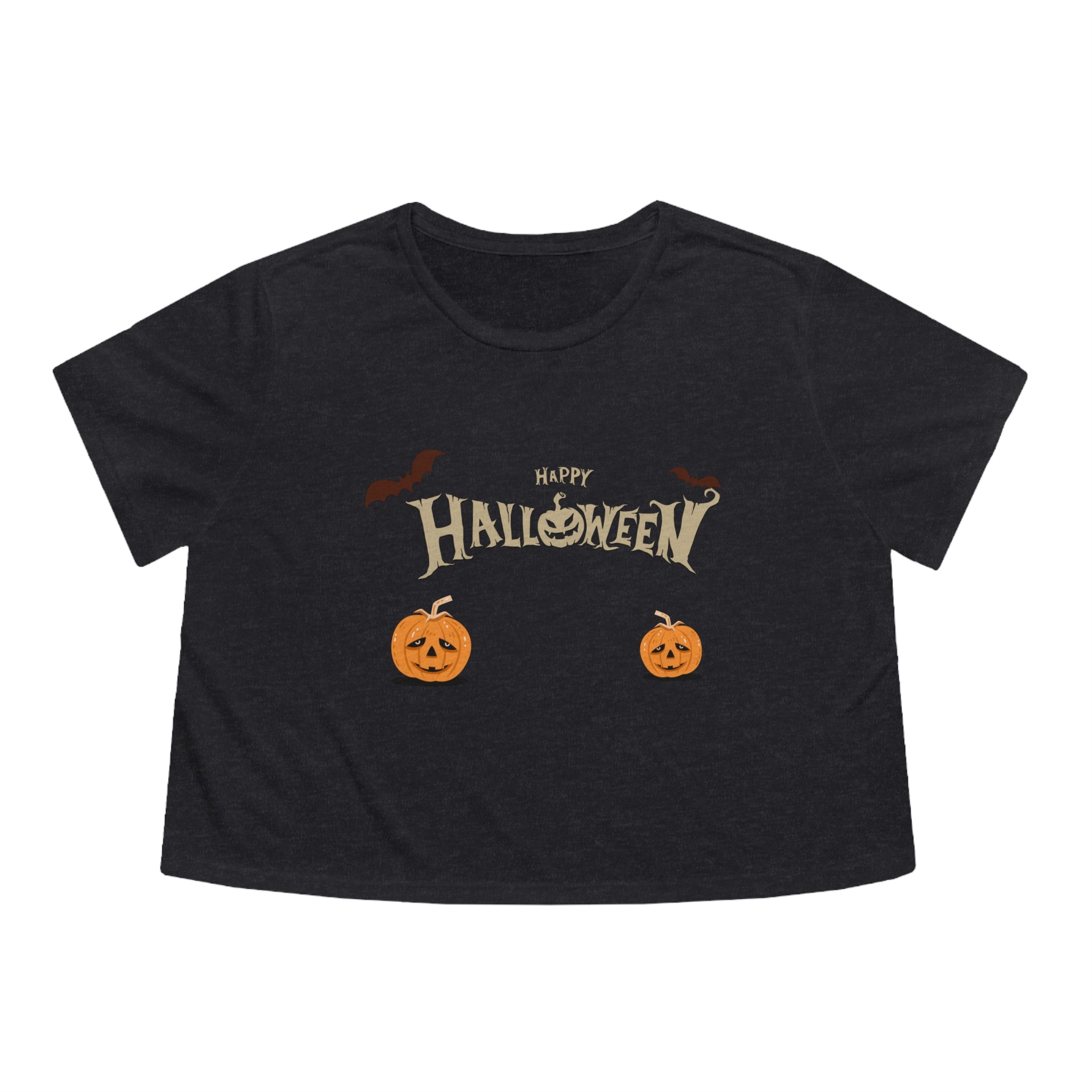 Halloween with Pumpkins | Women's Flowy Cropped Tee