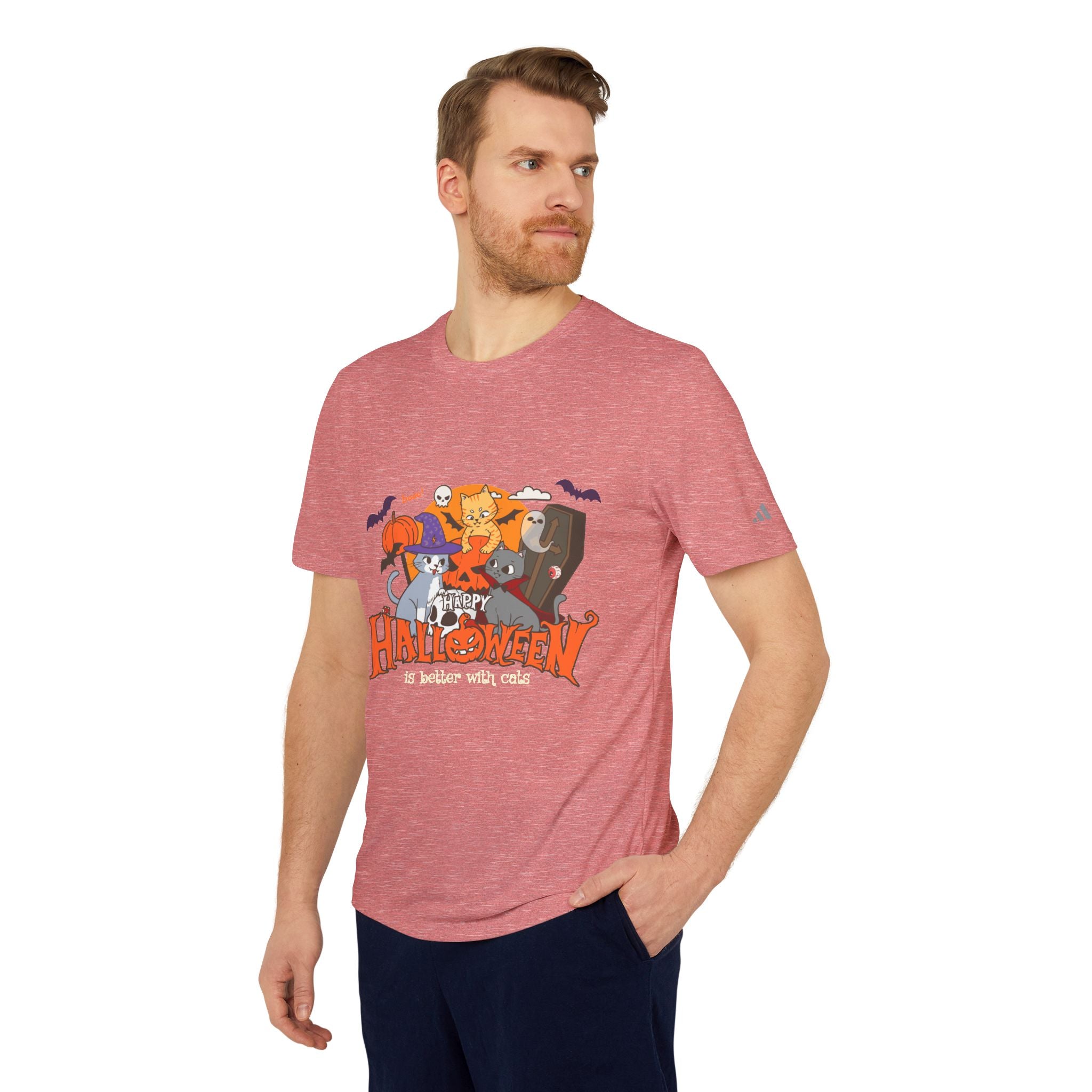 Halloween is Better with Cats | adidas Unisex Sport T-shirt