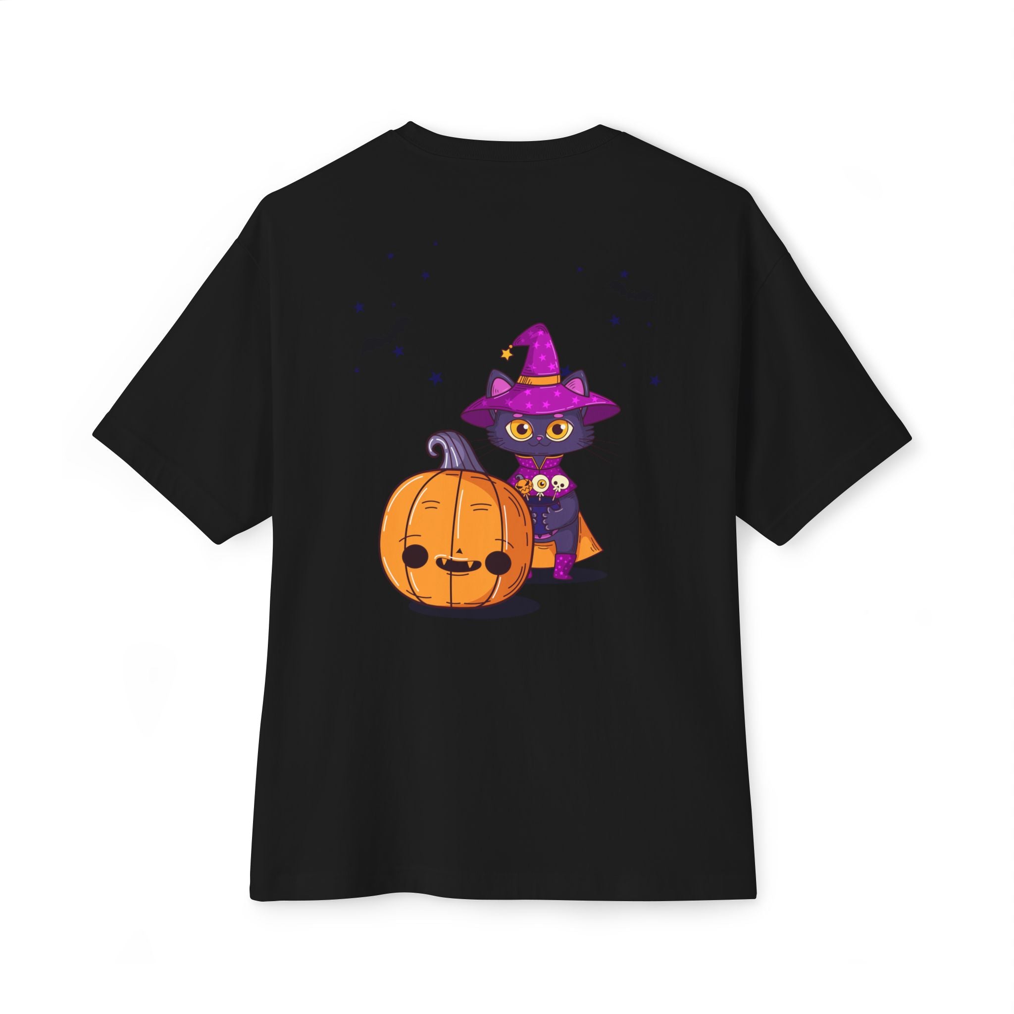 Halloween with Witch's Cats | Unisex Oversized Boxy Tee