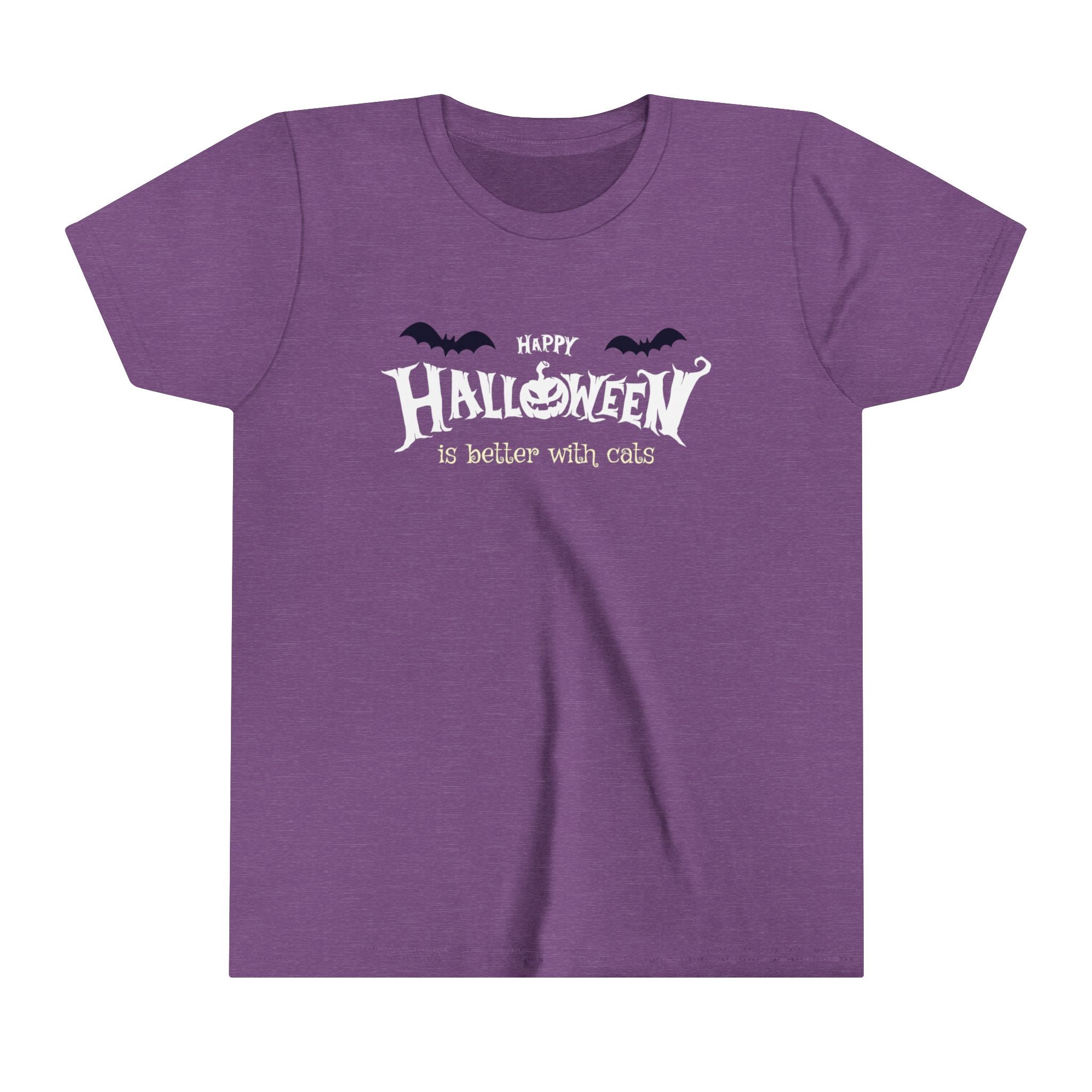 Halloween with Witch's Cats | Youth Short Sleeve Tee