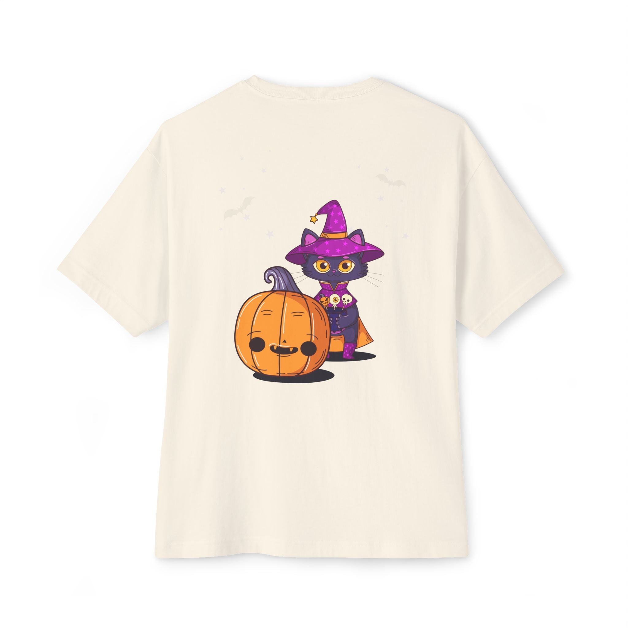 Halloween with Witch's Cats | Unisex Oversized Boxy Tee