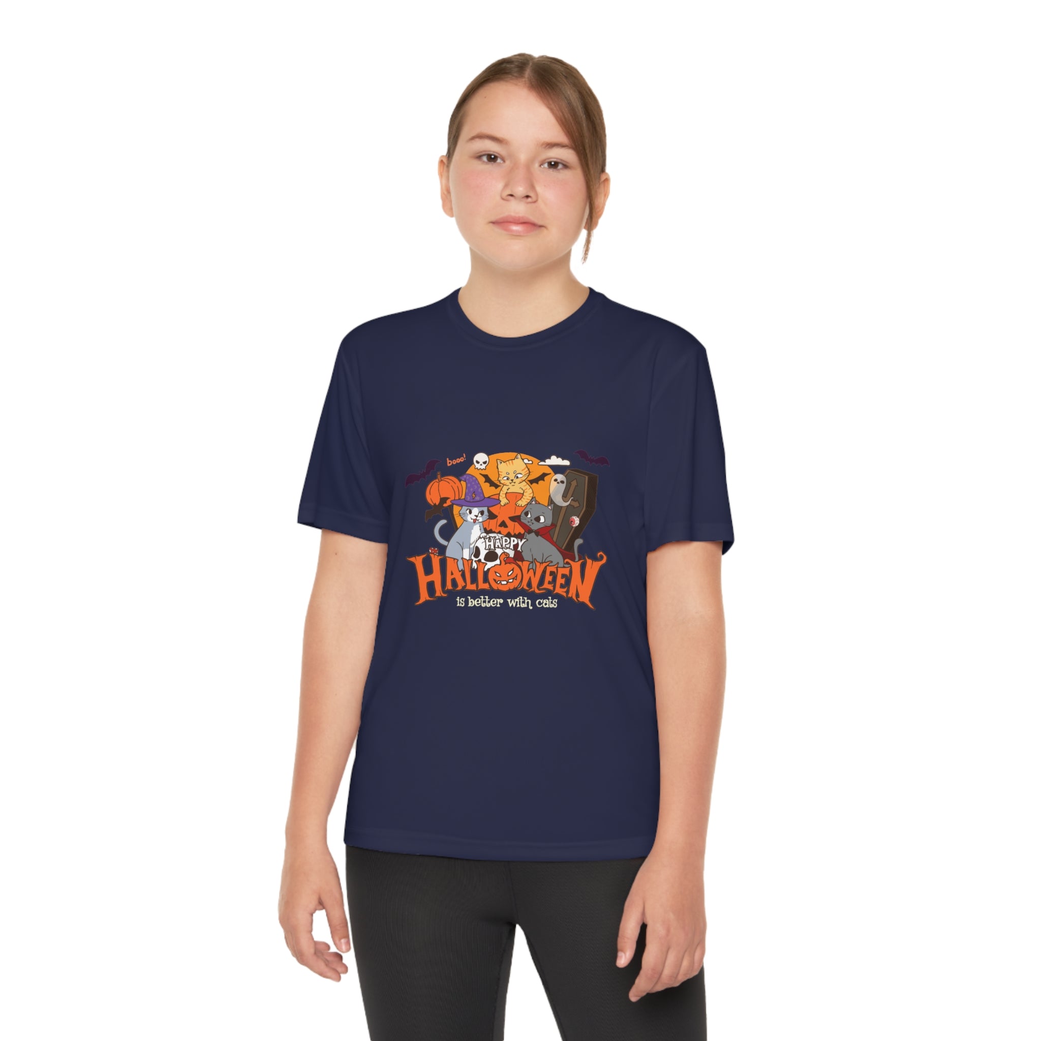 Halloween is Better with Cats | Youth Competitor Tee