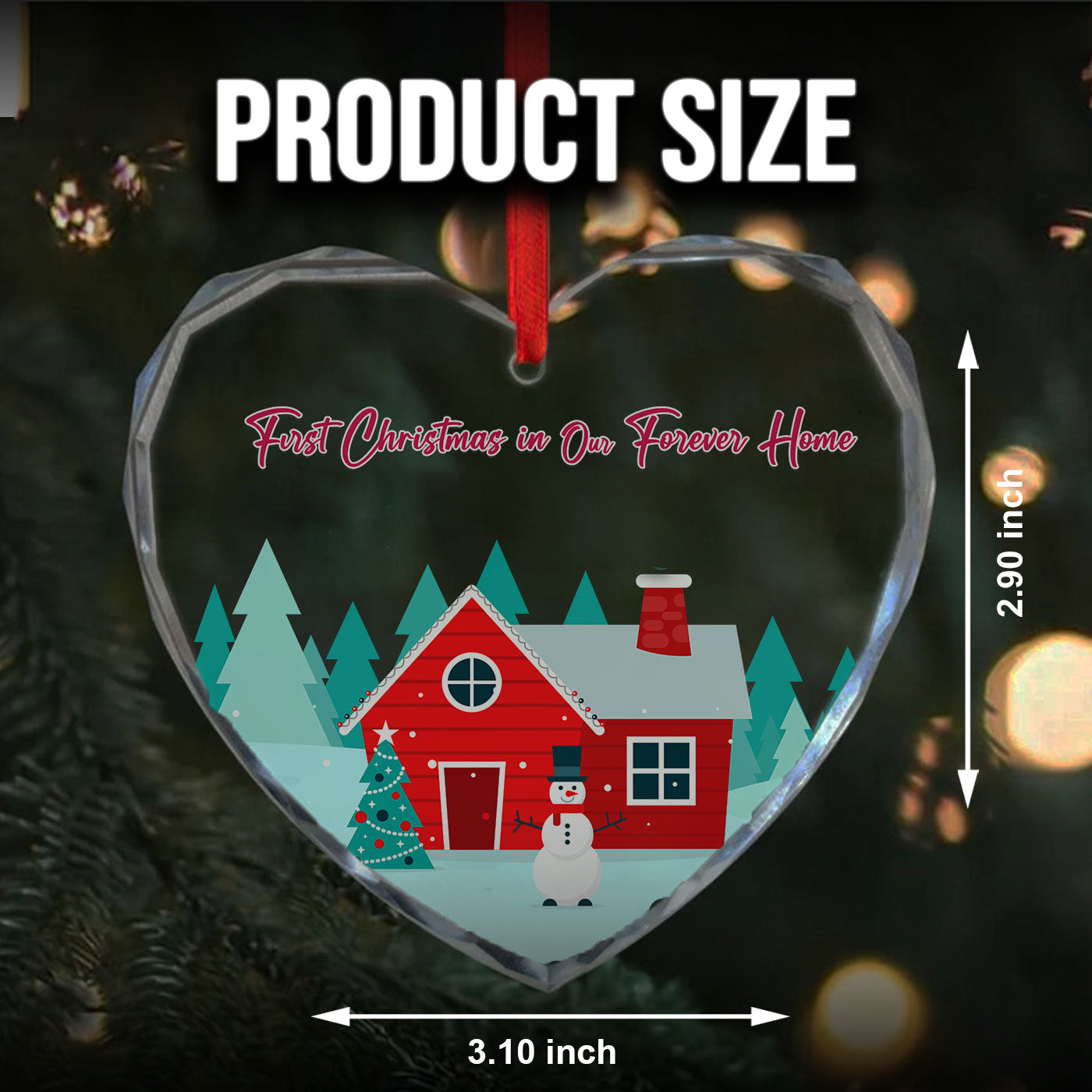 Christmas in Our Forever Home | Glass Ornament