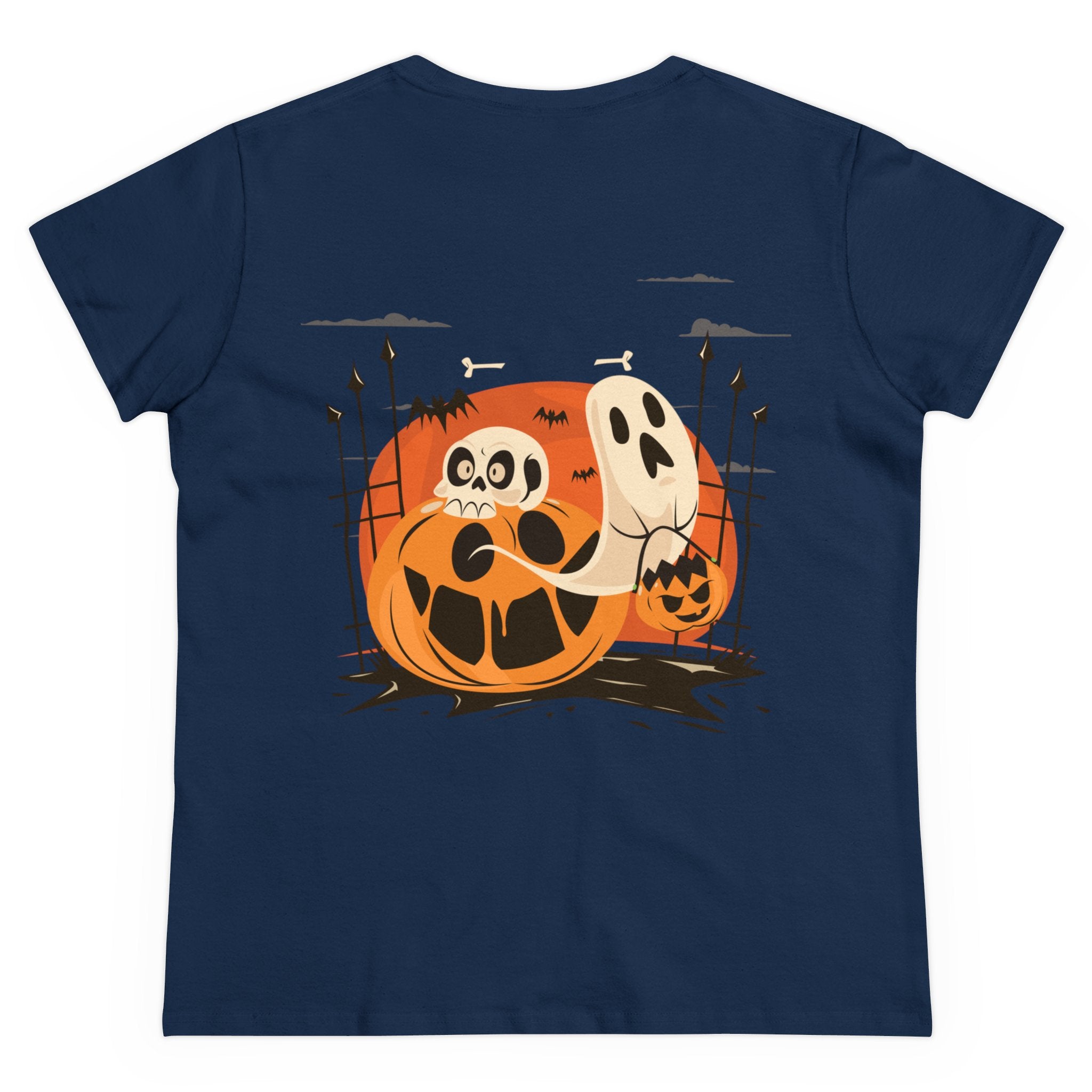 Halloween with Pumpkins | Women's Midweight Cotton Tee