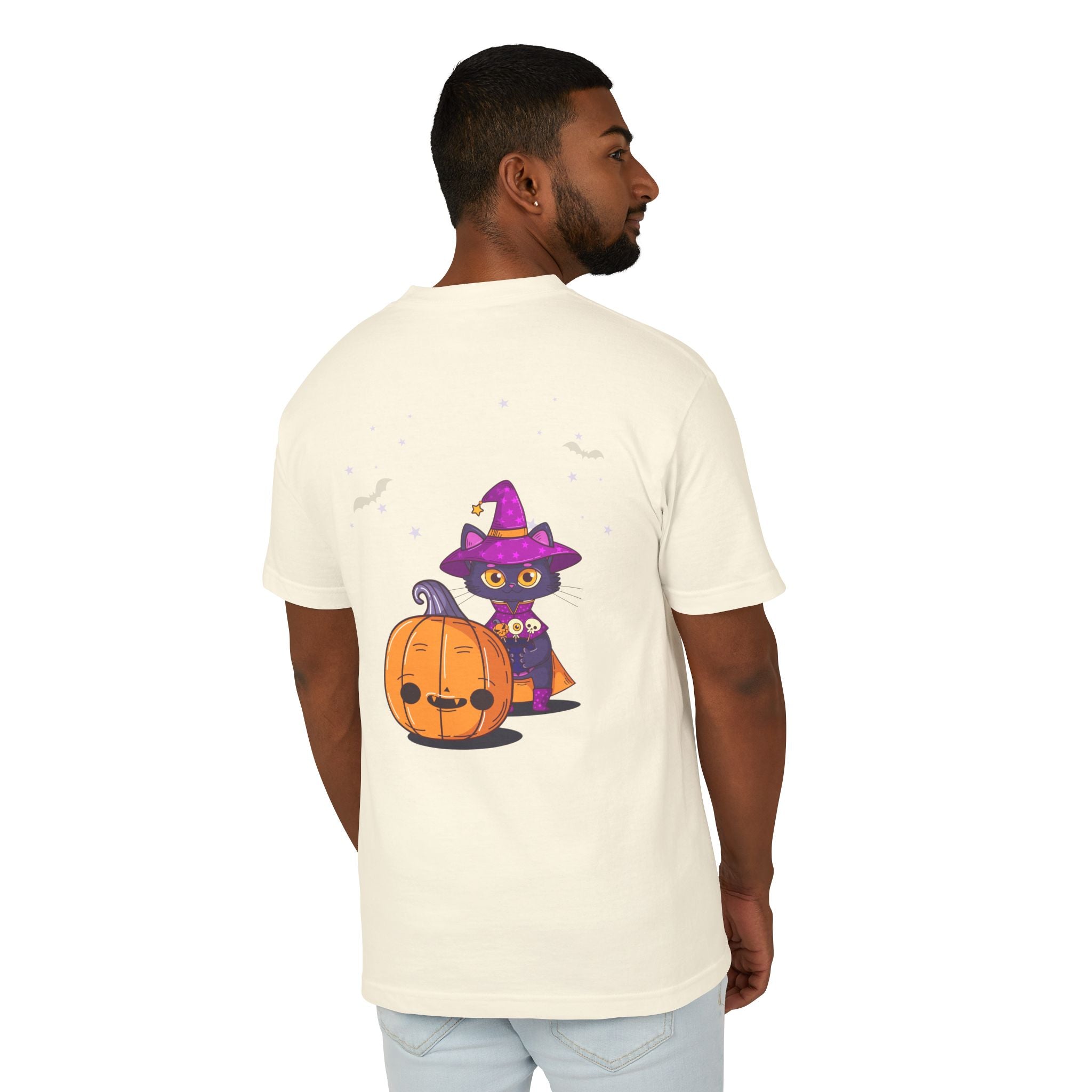 Halloween with Witch's Cats | Unisex Garment-Dyed Heavyweight Cotton Tee