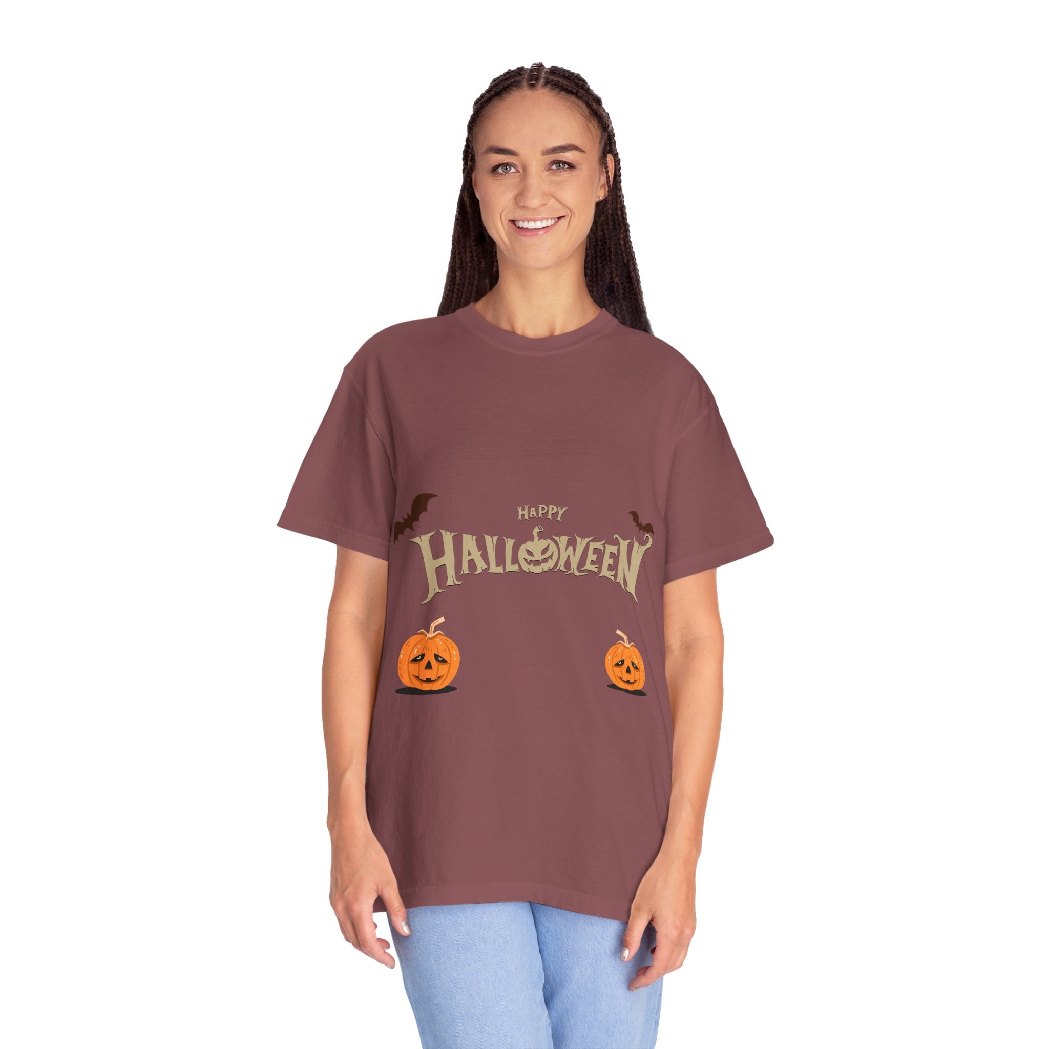 Halloween with Pumpkins | Unisex Garment-Dyed T-shirt