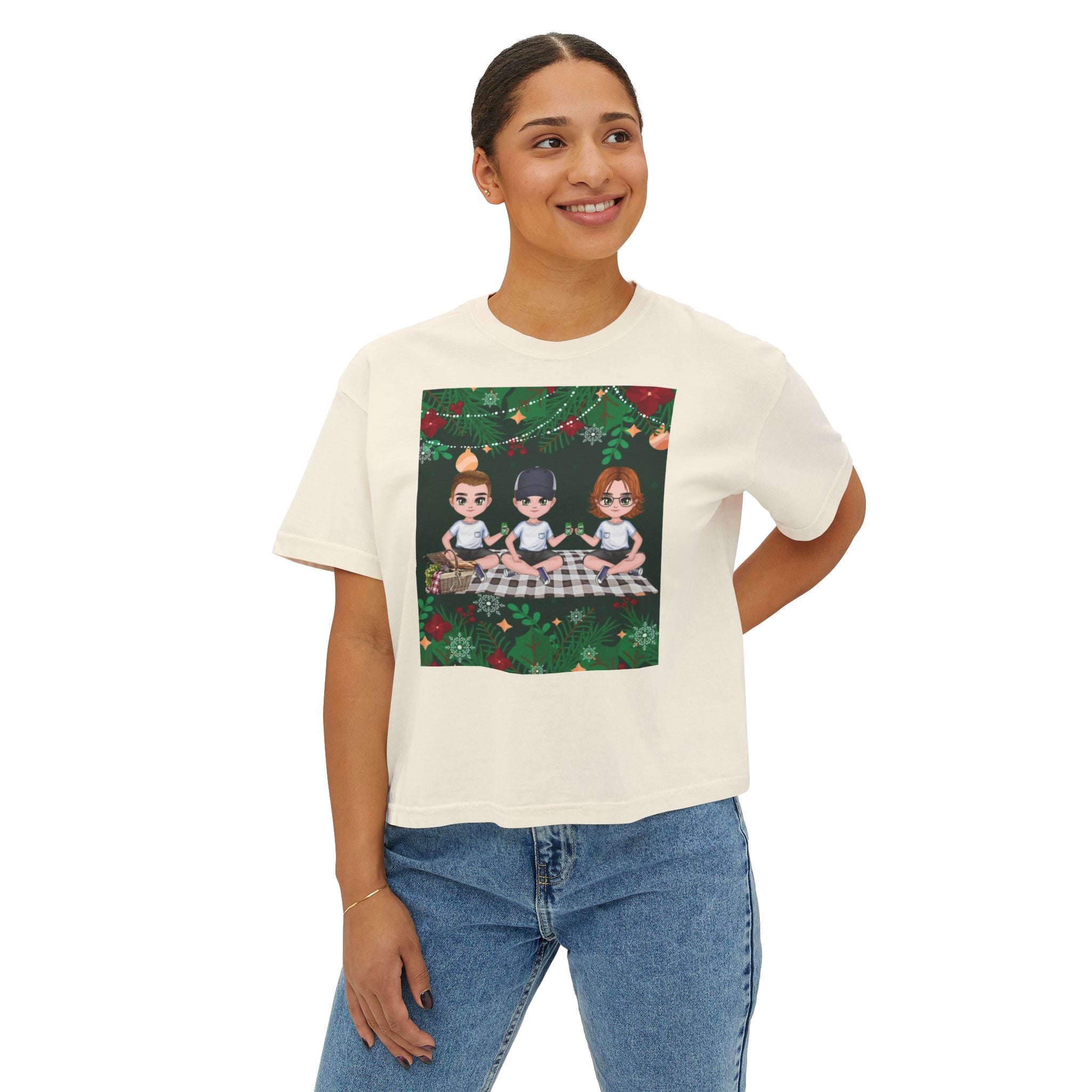 HAPPY CHRISTMAS DAY Women's Boxy Tee