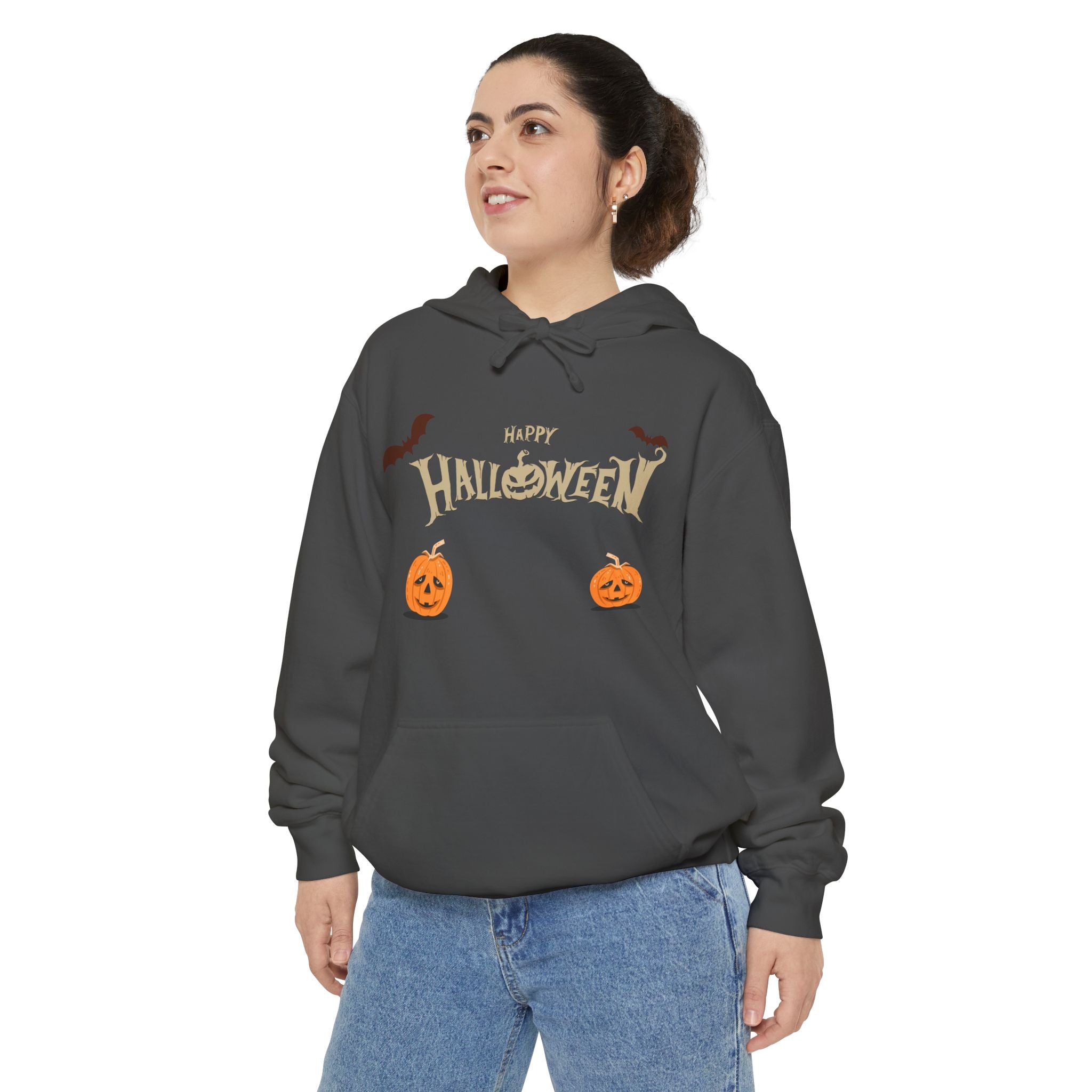 Halloween with Pumpkins | Unisex Garment-Dyed Hoodie