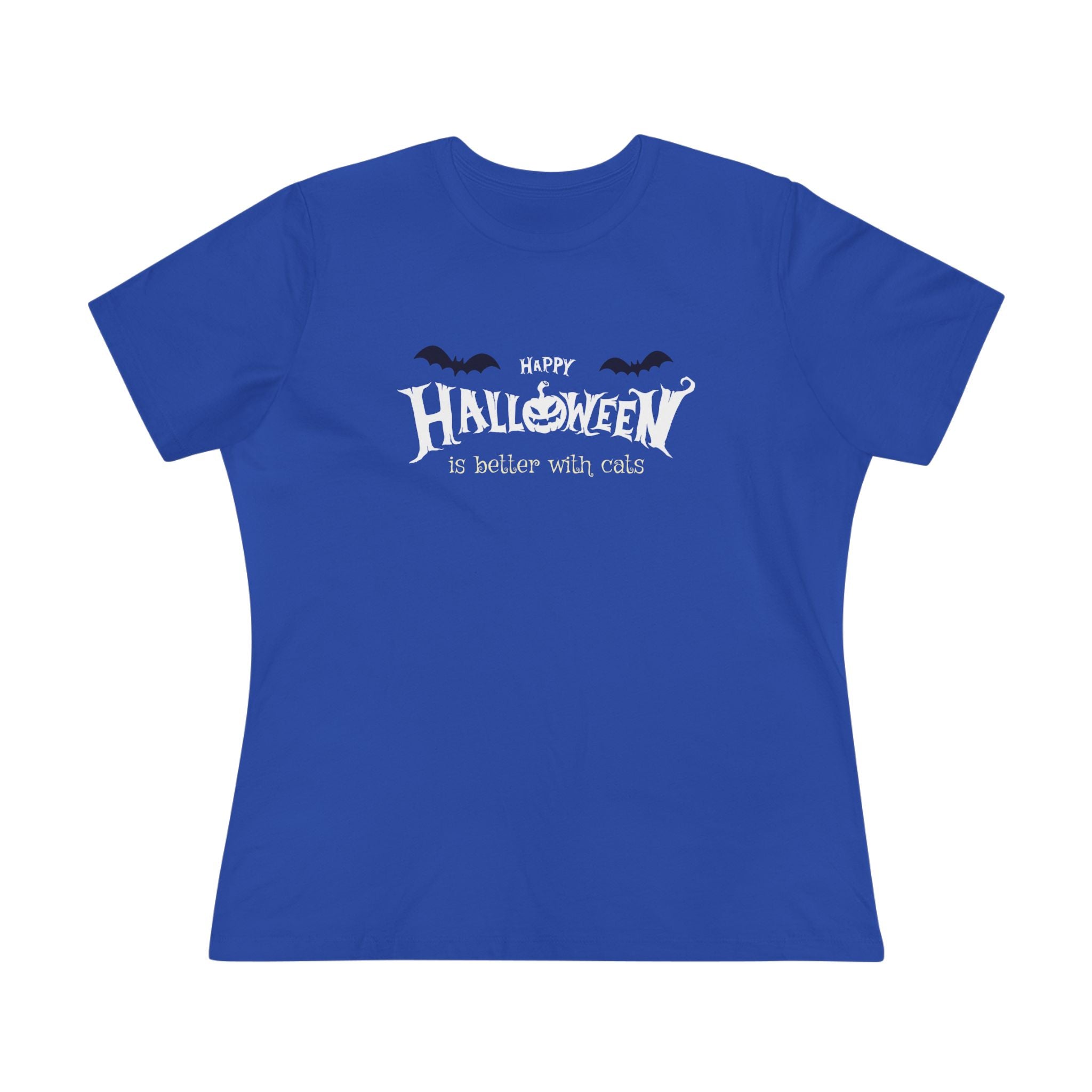 Halloween with Witch's Cats | Women's Cotton Tee