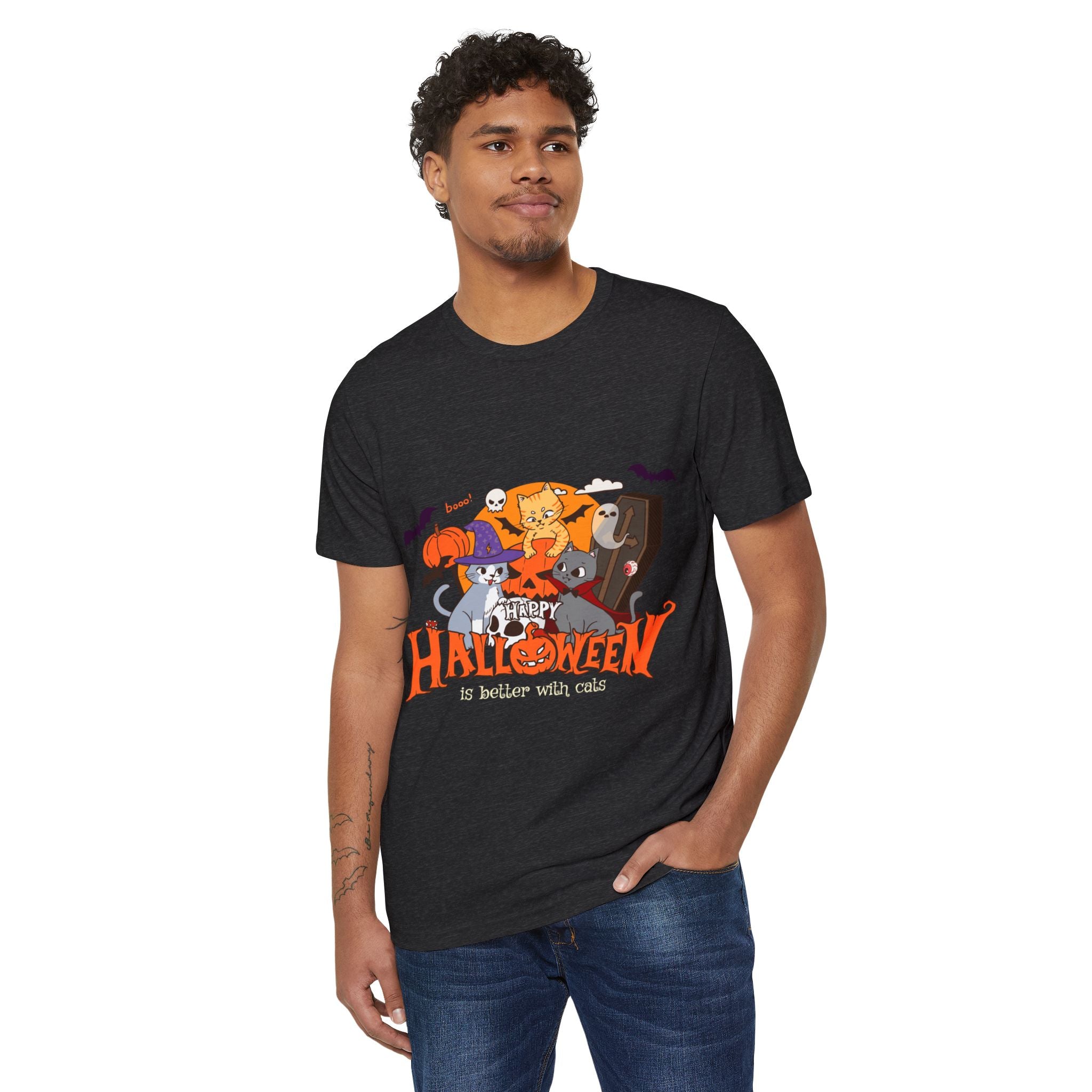 Halloween is Better with Cats | Unisex Recycled Organic T-Shirt