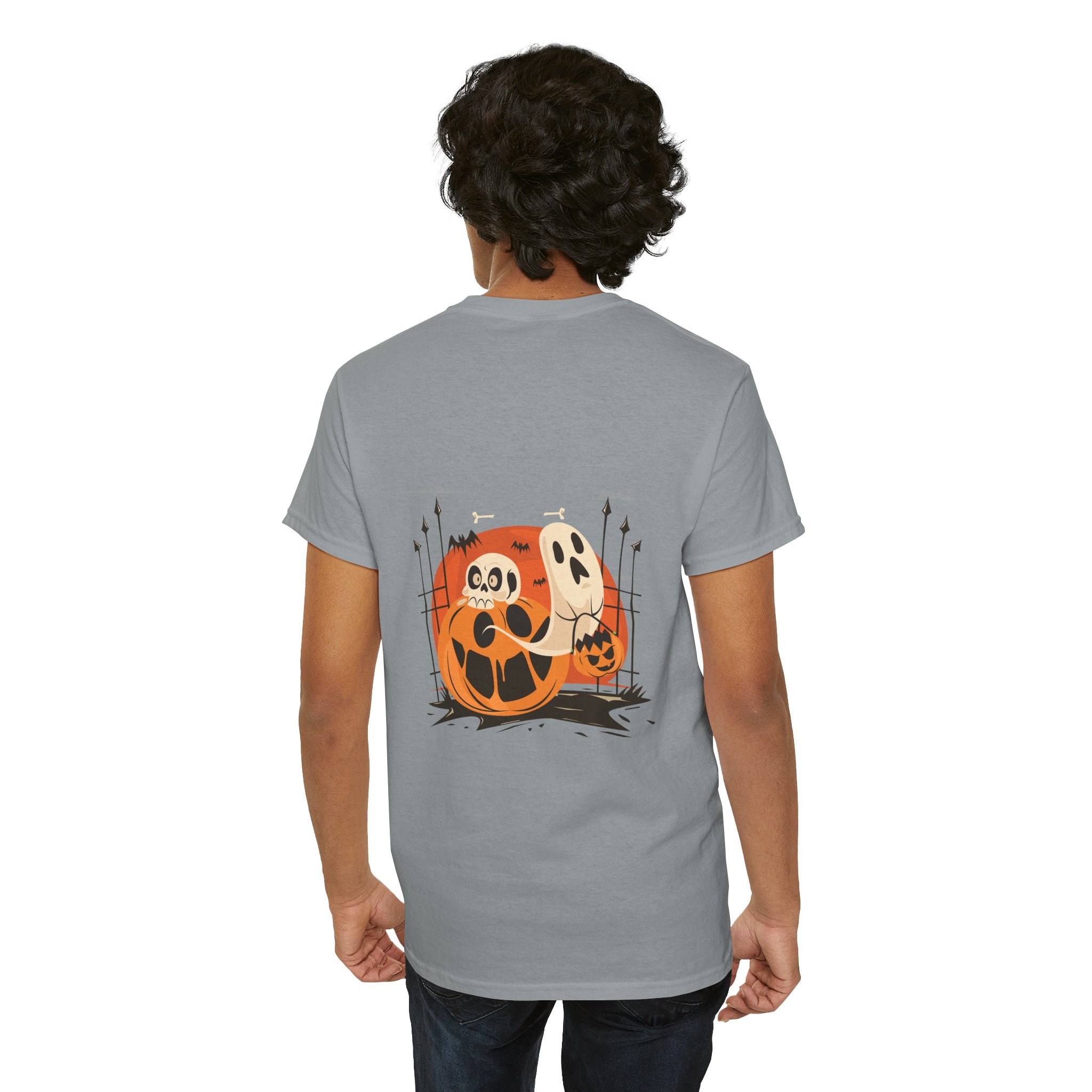 Halloween with Pumpkin | Unisex Heavy Cotton Tee