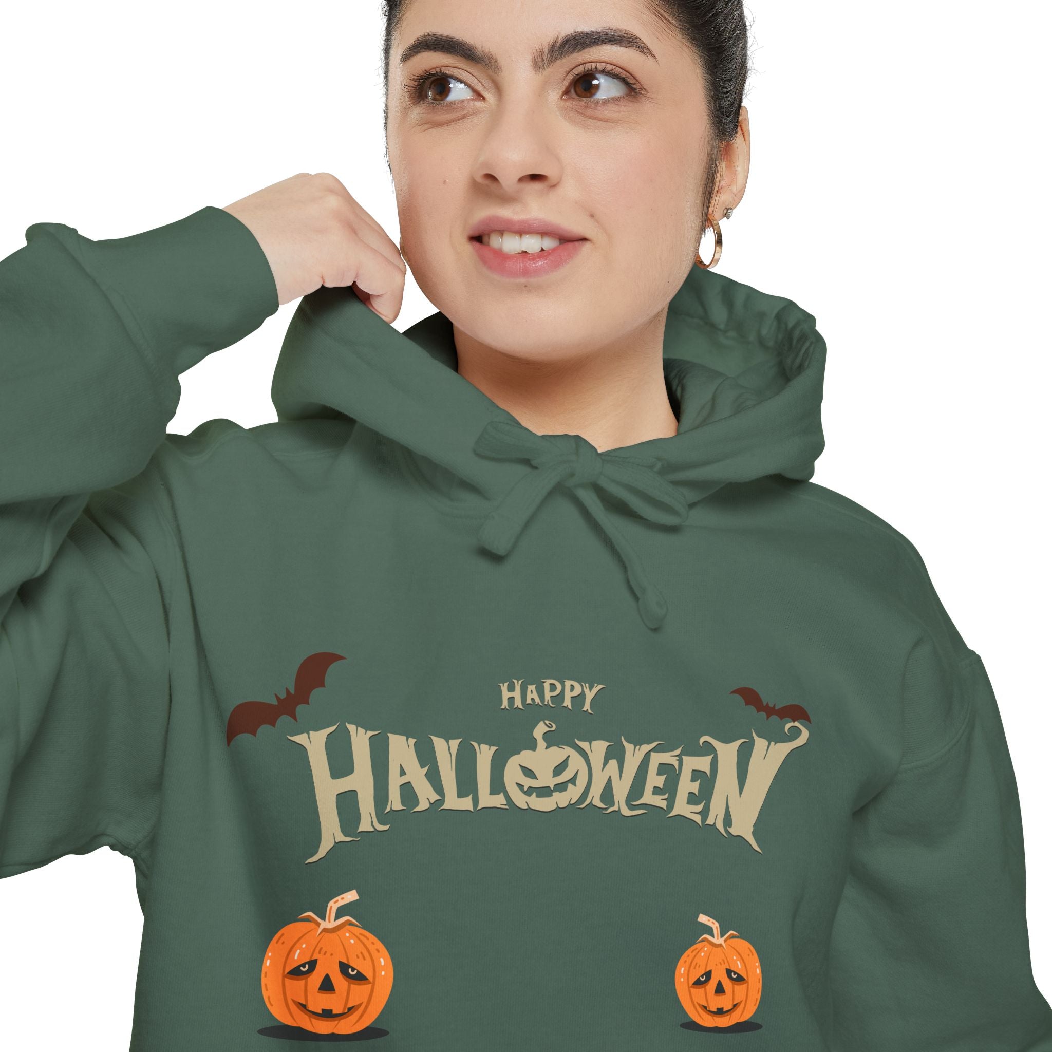 Halloween with Pumpkins | Unisex Garment-Dyed Hoodie