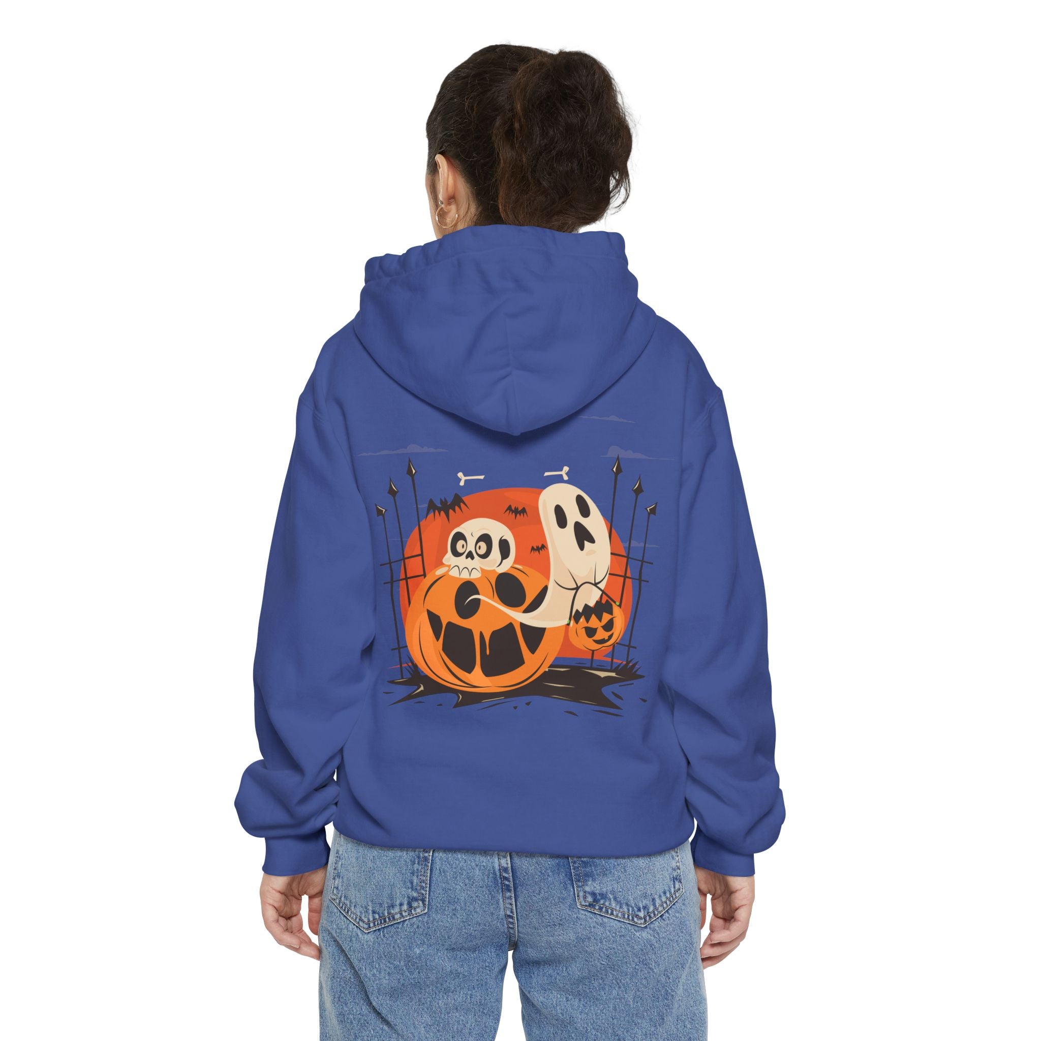 Halloween with Pumpkins | Unisex Garment-Dyed Hoodie