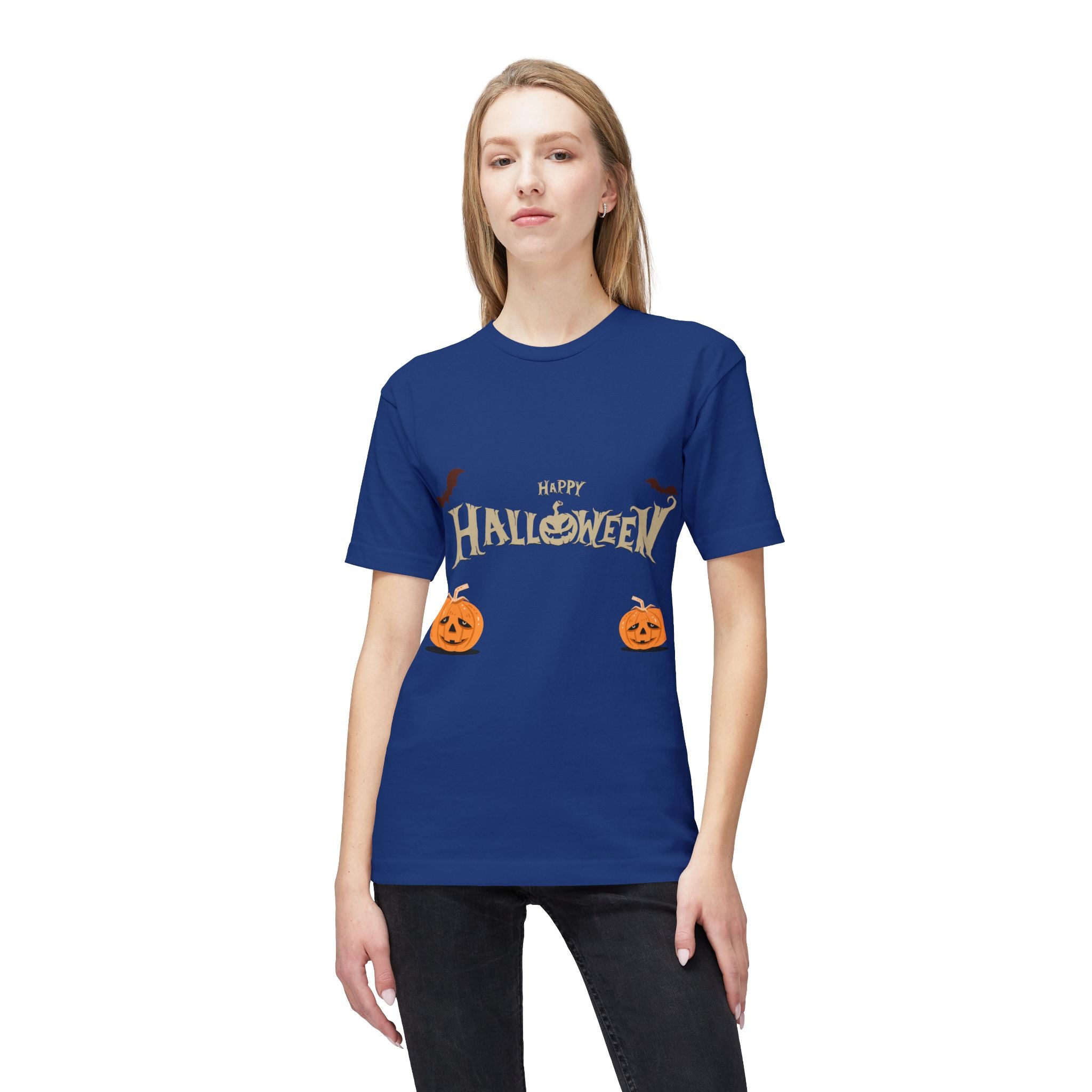Halloween with Pumpkins | Unisex Midweight T-shirt, Made in US