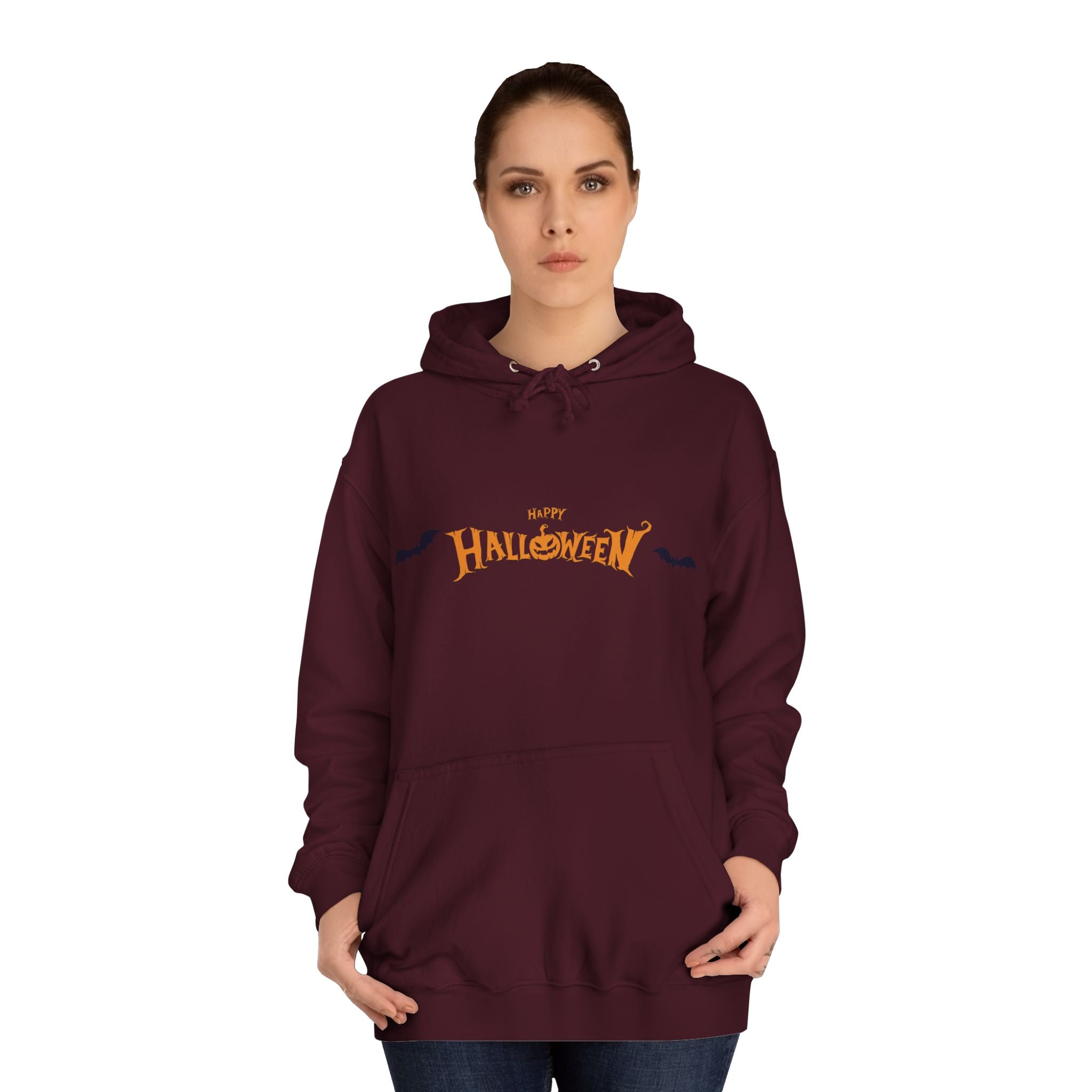 Halloween with Bats | Unisex College Hoodie