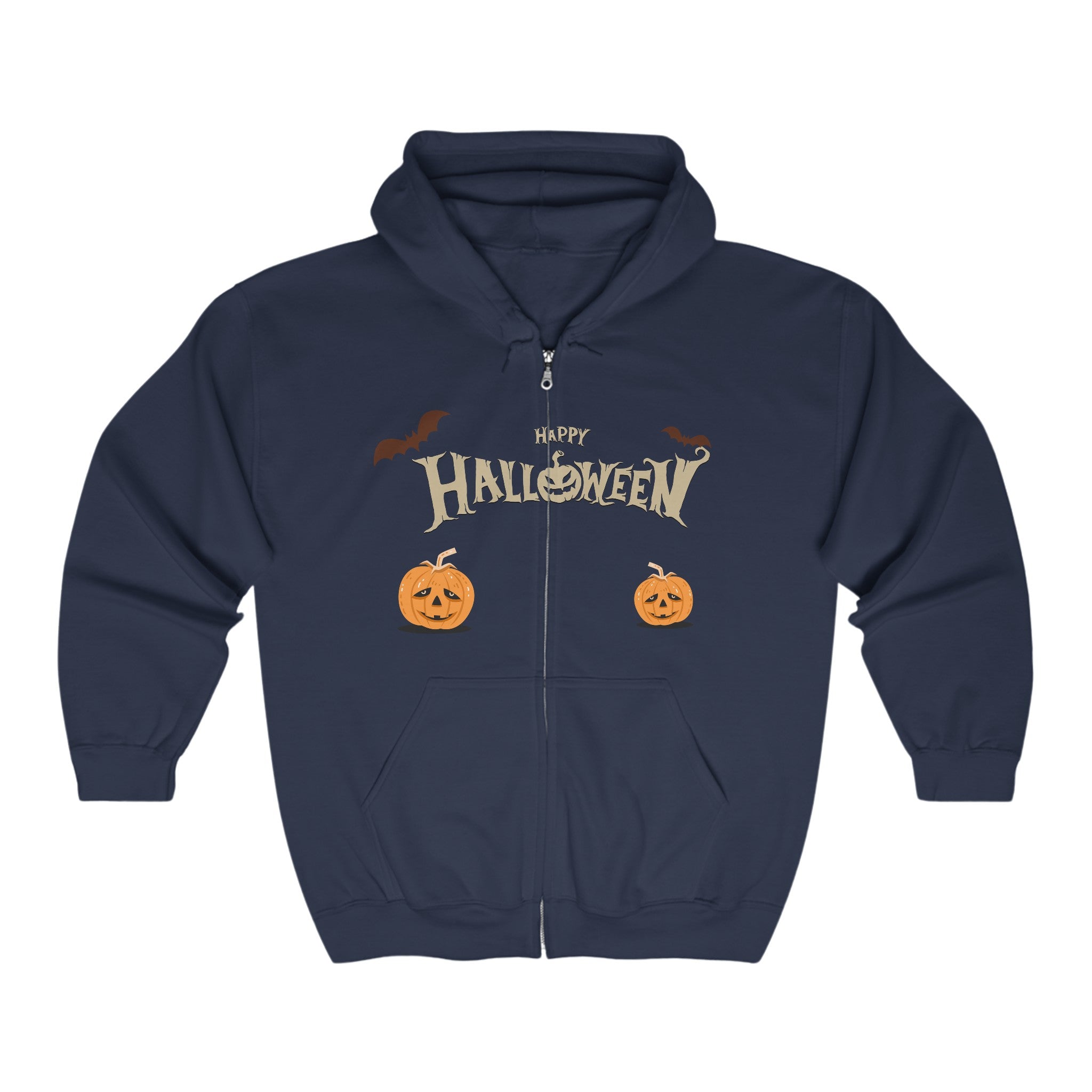 Halloween with Pumpkins | Unisex Heavy Blend Full Zip Hooded Sweatshirt
