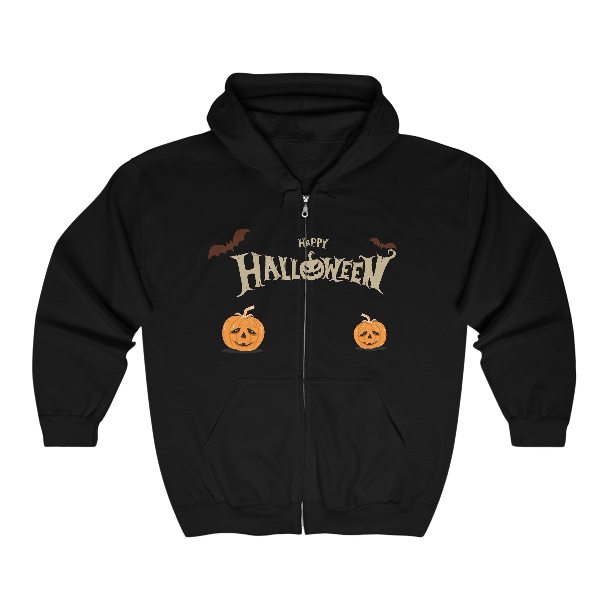 Halloween with Pumpkins | Unisex Heavy Blend Full Zip Hooded Sweatshirt
