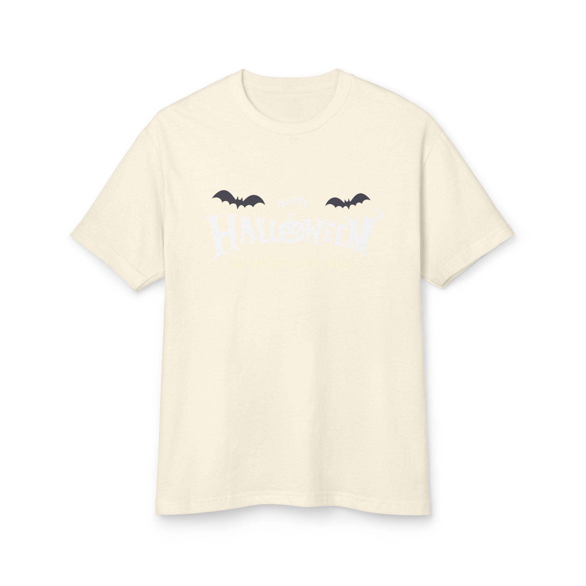Halloween with Witch's Cats | Unisex Garment-Dyed Heavyweight Cotton Tee