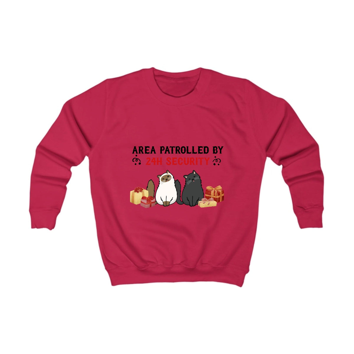 Area patrolled by 24th security-Cats | Kids Sweatshirt