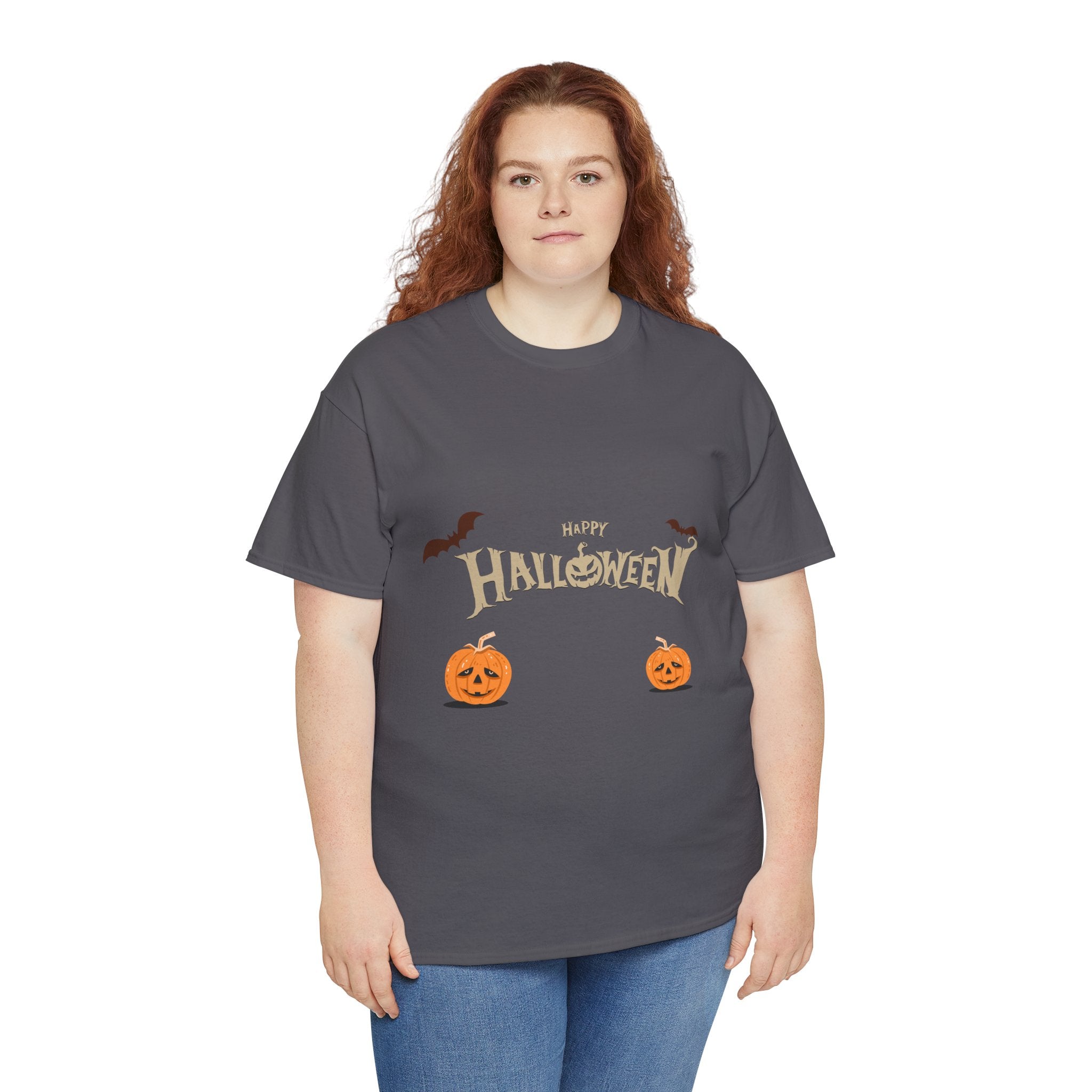 Halloween with Pumpkin | Unisex Heavy Cotton Tee