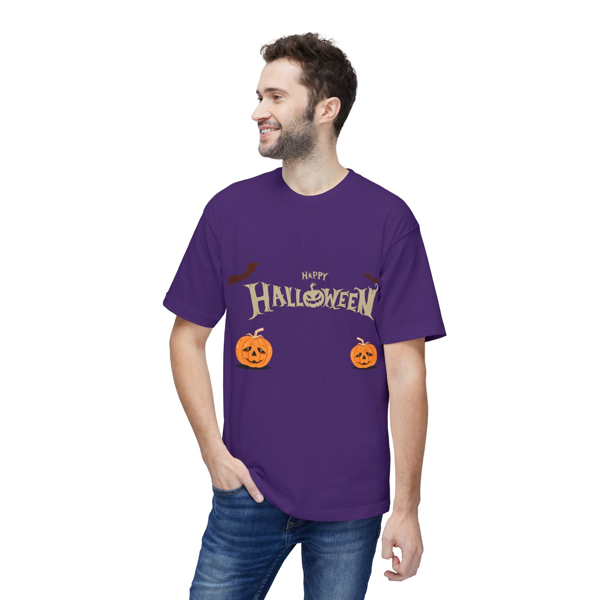 Halloween with Pumpkins | Unisex Midweight T-shirt, Made in US