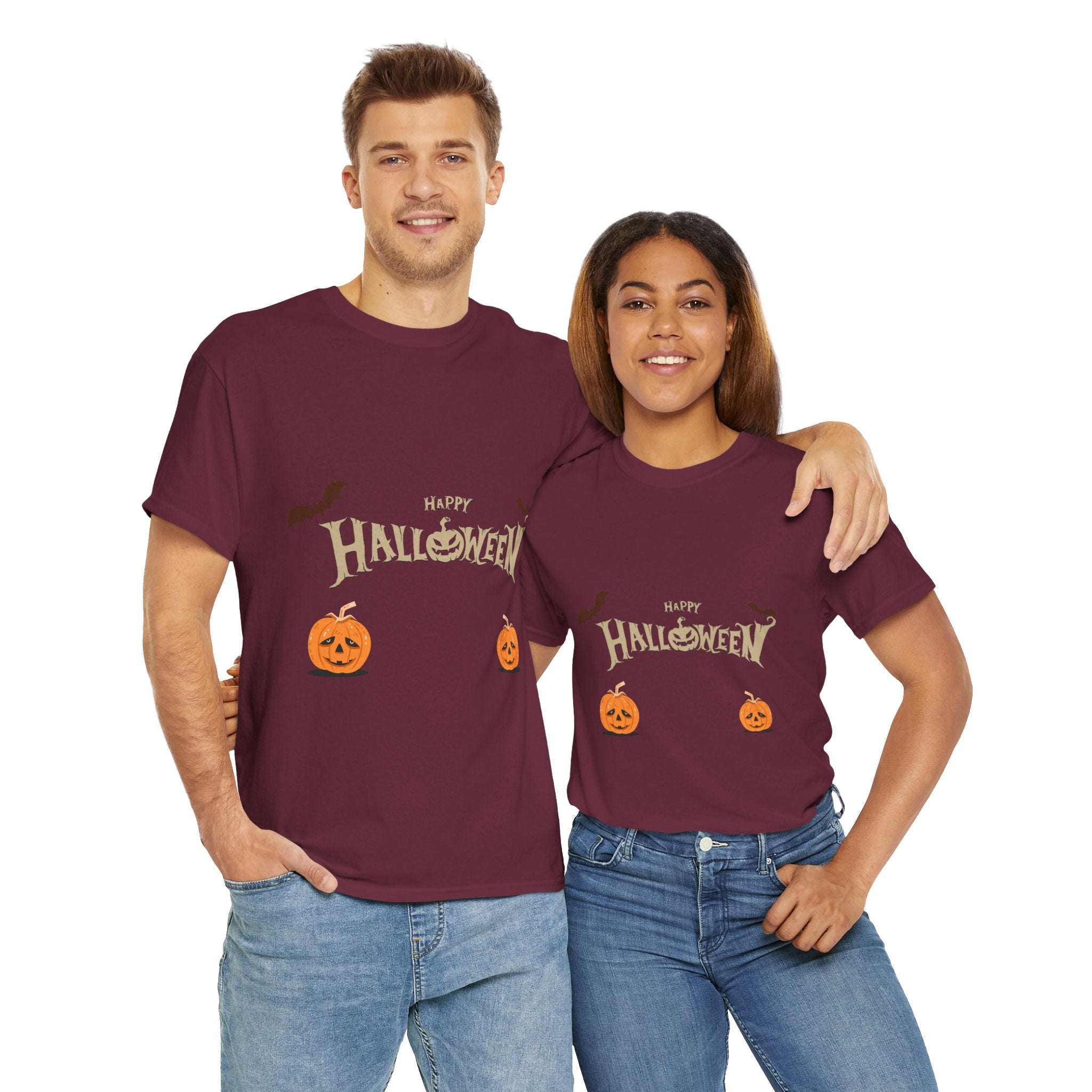 Halloween with Pumpkin | Unisex Heavy Cotton Tee