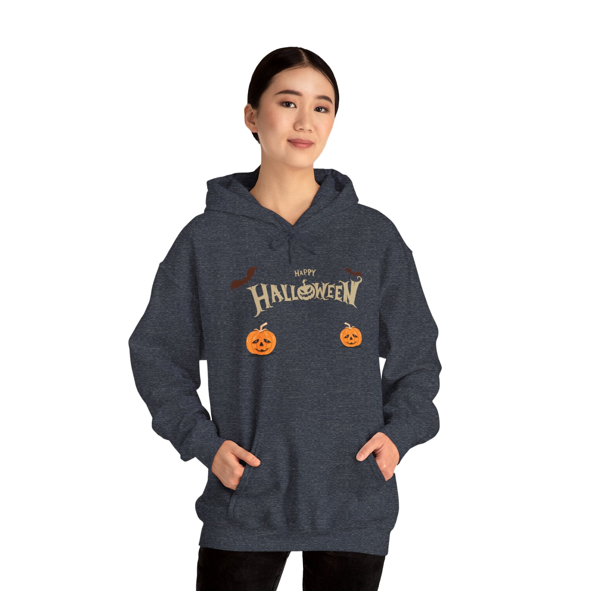 Halloween with Pumpkins | Unisex Heavy Blend Hooded Sweatshirt