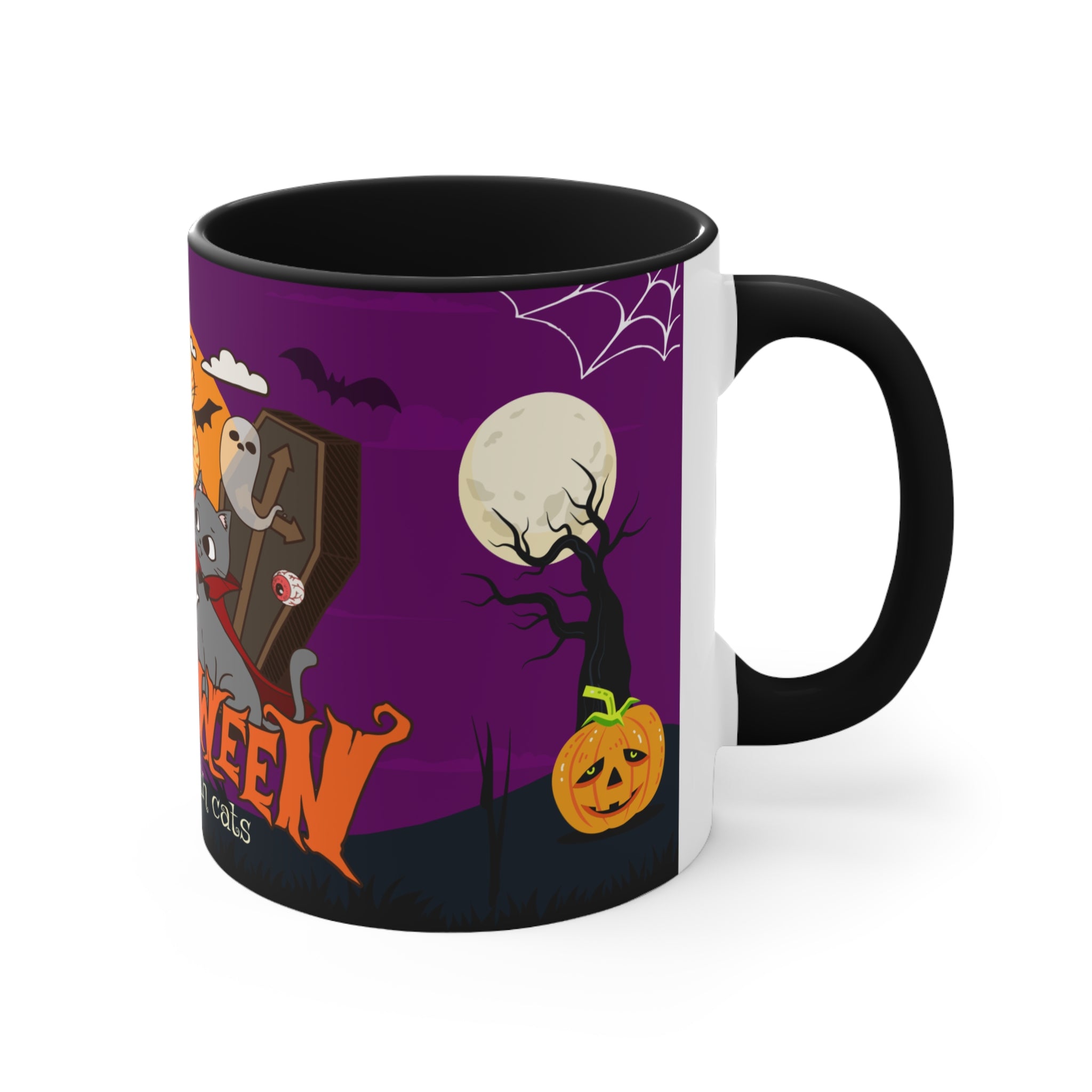Happy Halloween is Better with Cats | Accent Mugs