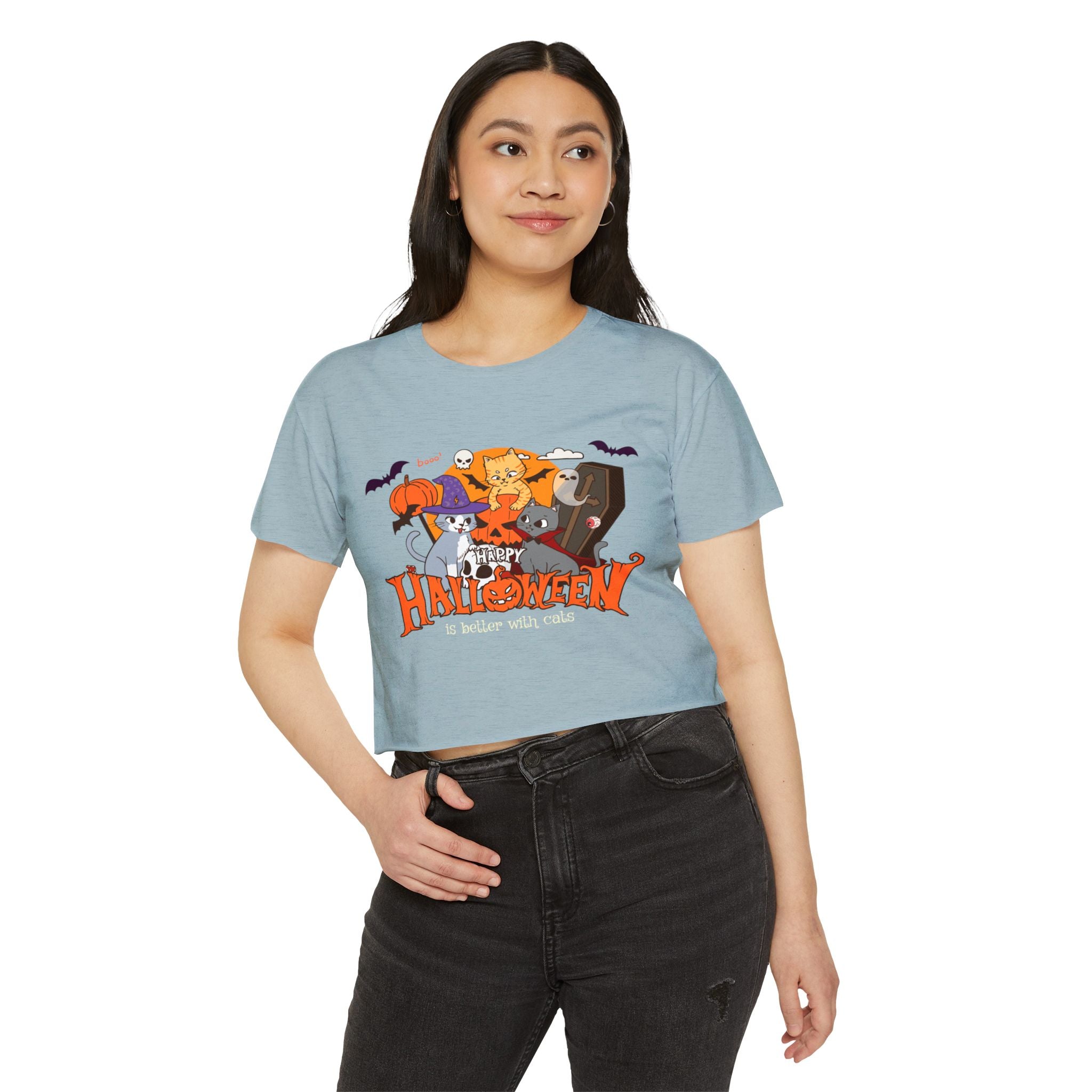 Halloween is Better with Cats | Women's Festival Crop Top
