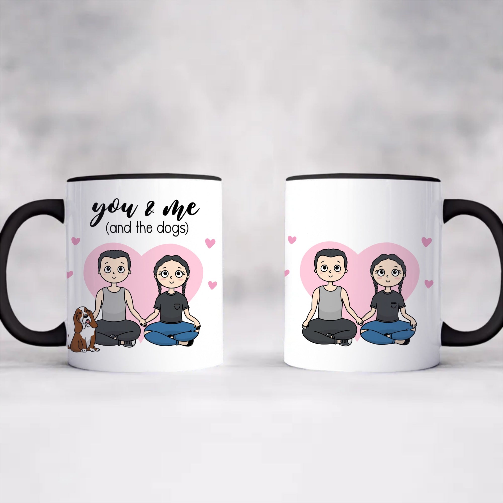 You and Me and the Dogs | Accent Mugs