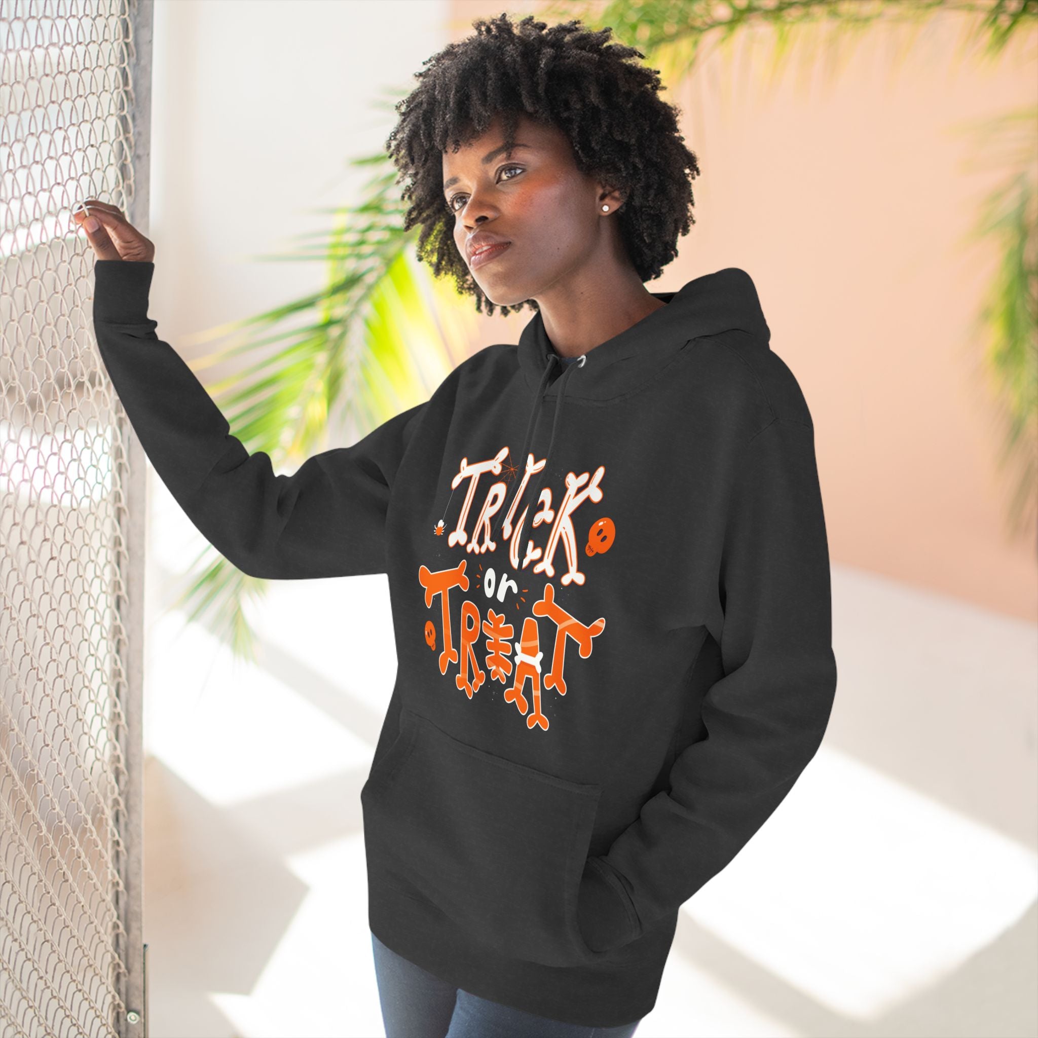 Halloween Trick or Treat | Three-Panel Fleece Hoodie