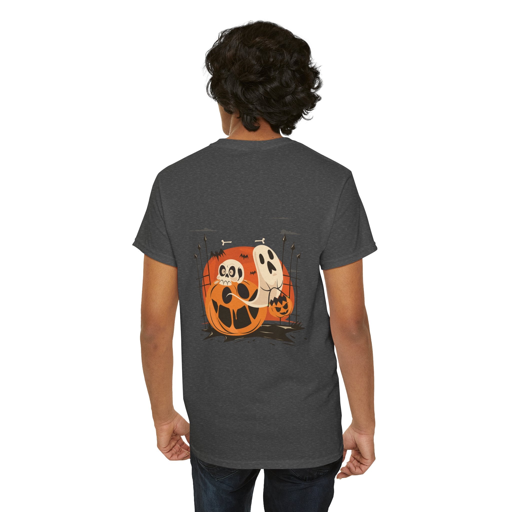 Halloween with Pumpkin | Unisex Heavy Cotton Tee