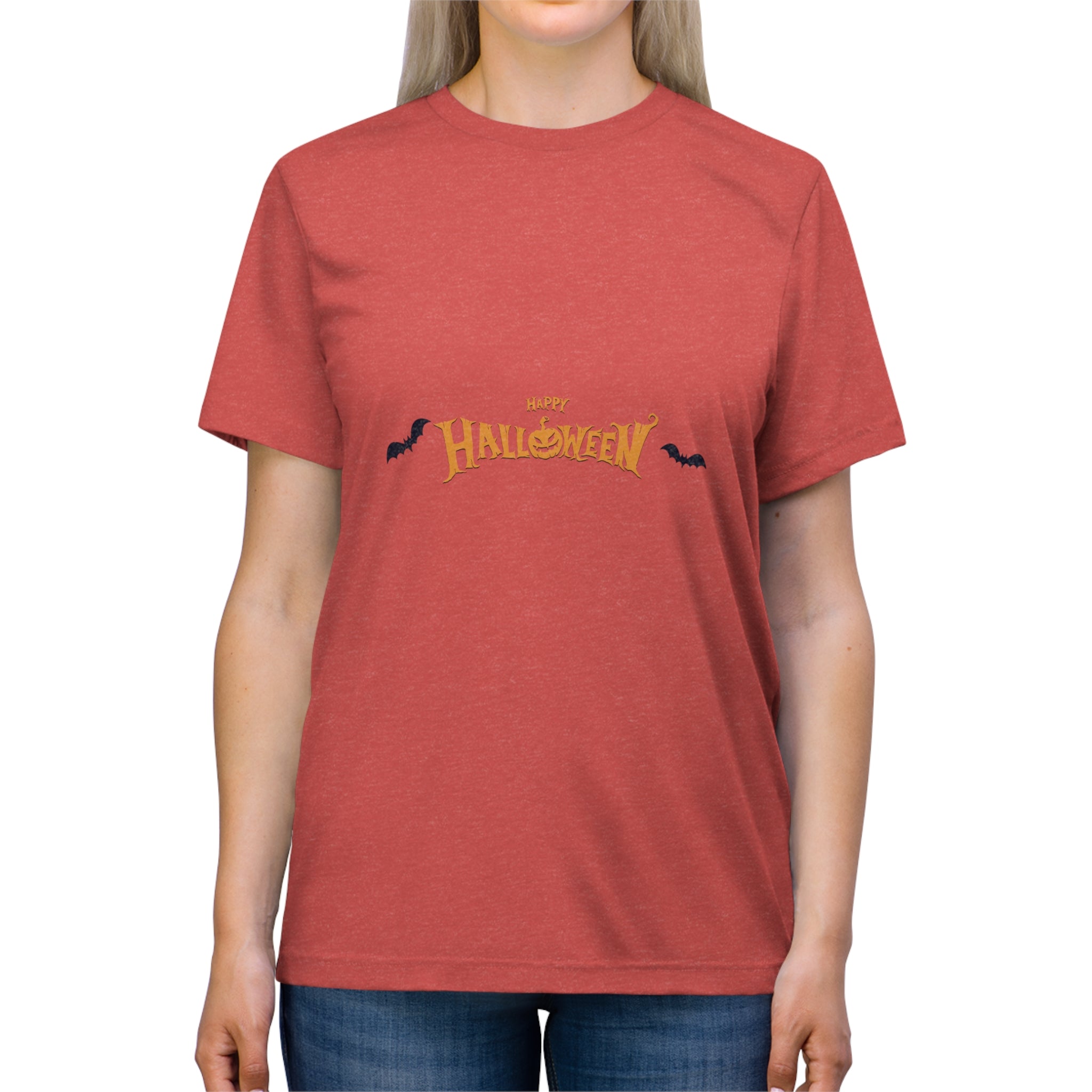 Halloween with Bats | Unisex Triblend Tee